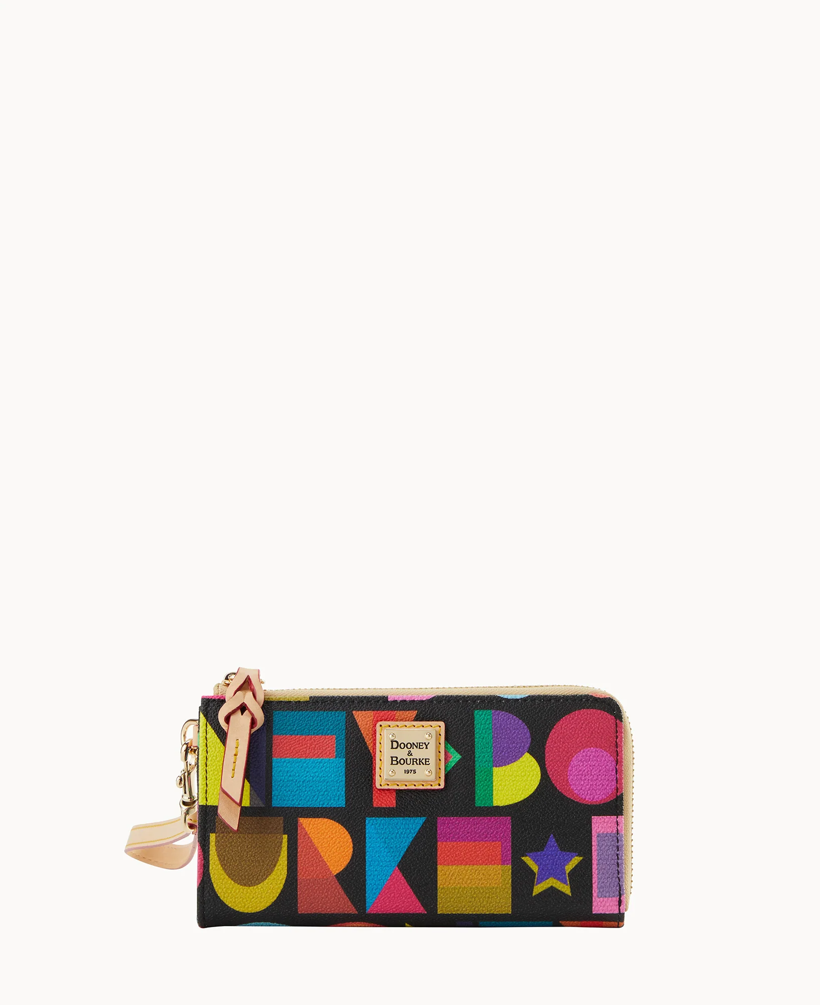 Art Deco Folded Zip Wristlet