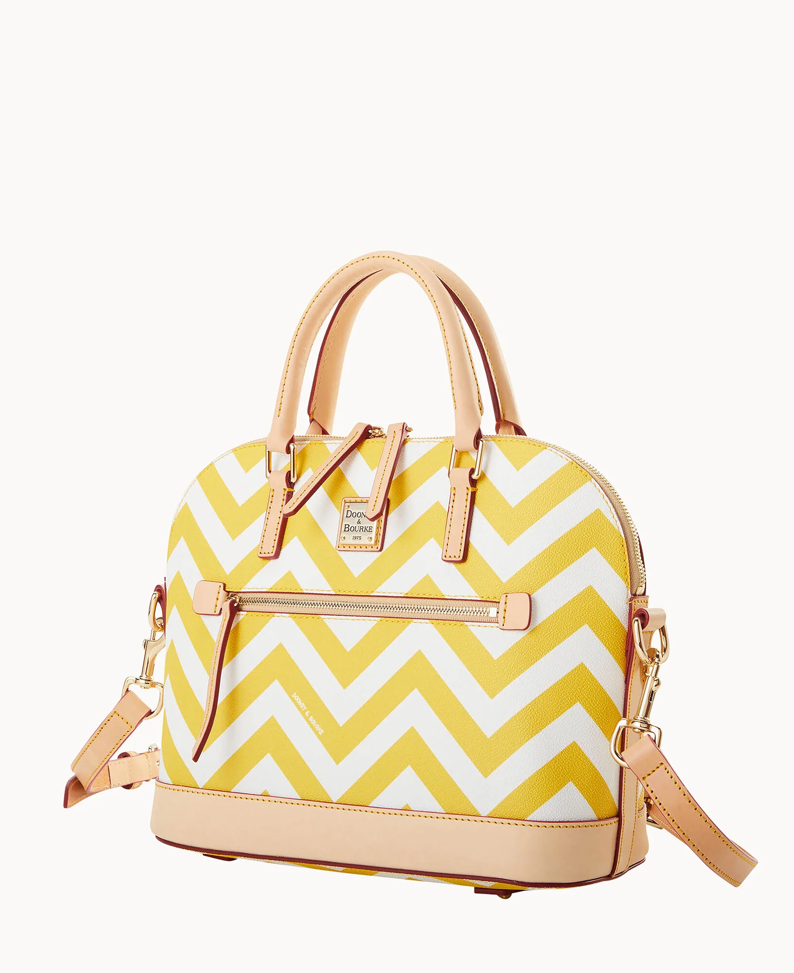 Chevron Domed Zip Satchel - Image 10
