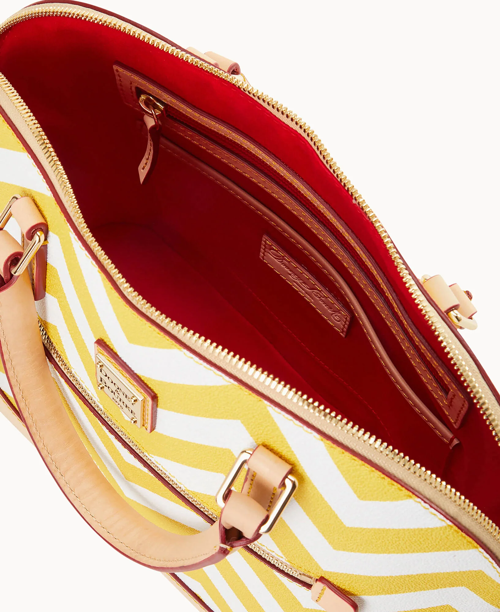 Chevron Domed Zip Satchel - Image 11