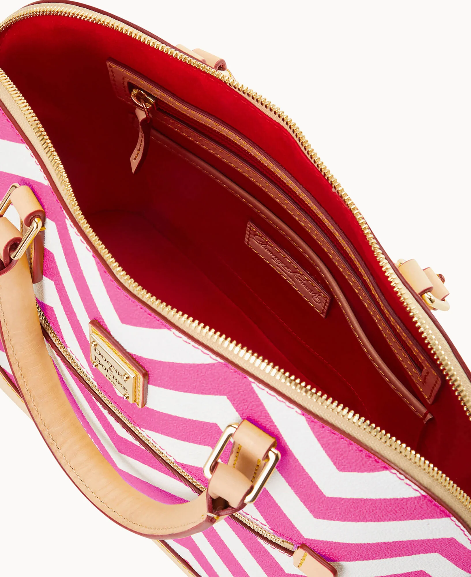 Chevron Domed Zip Satchel - Image 3