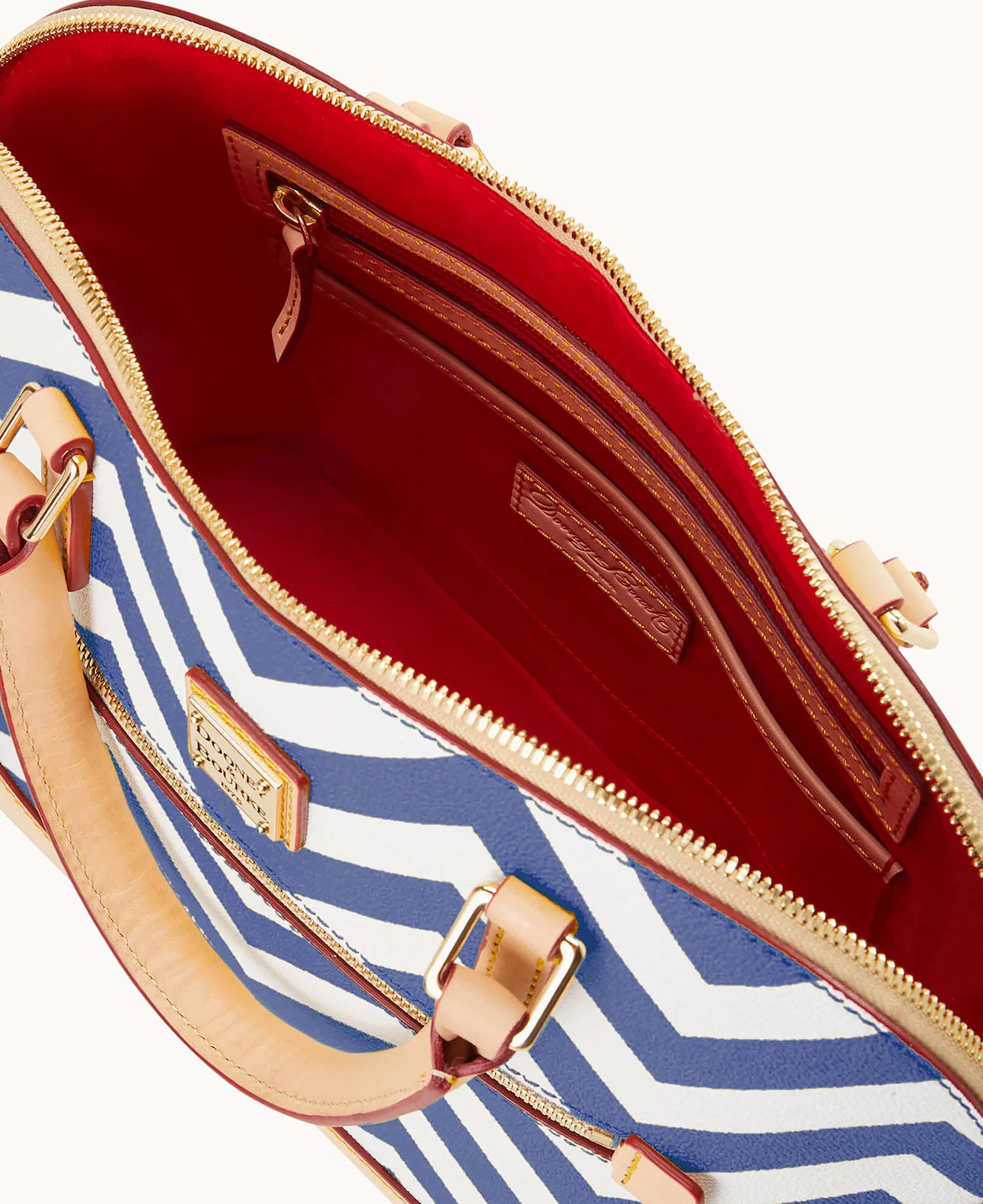 Chevron Domed Zip Satchel - Image 7