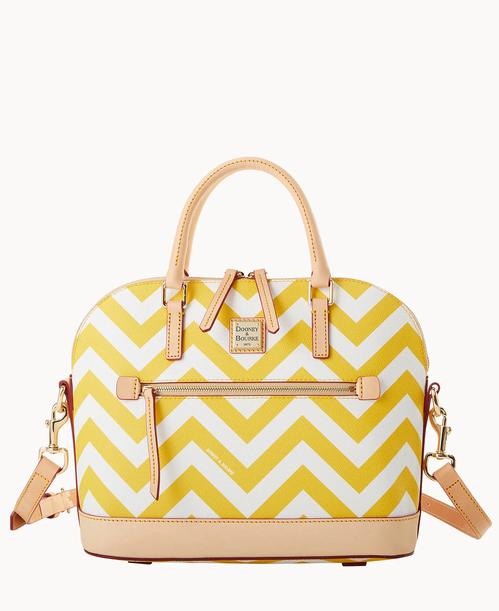 Chevron Domed Zip Satchel - Image 9