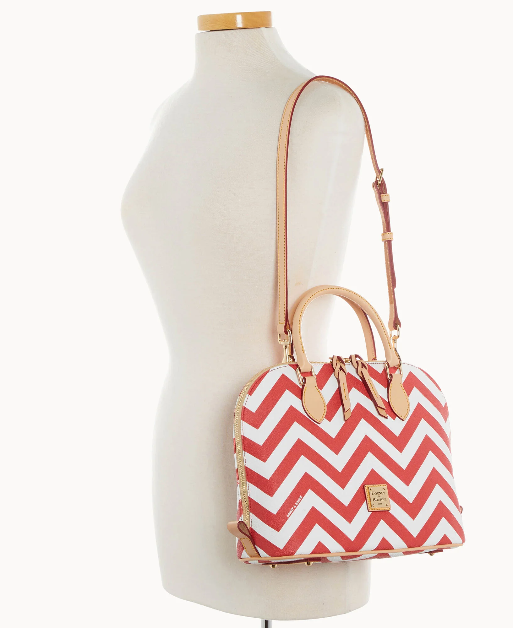 Chevron Zip Zip Satchel - Image 17