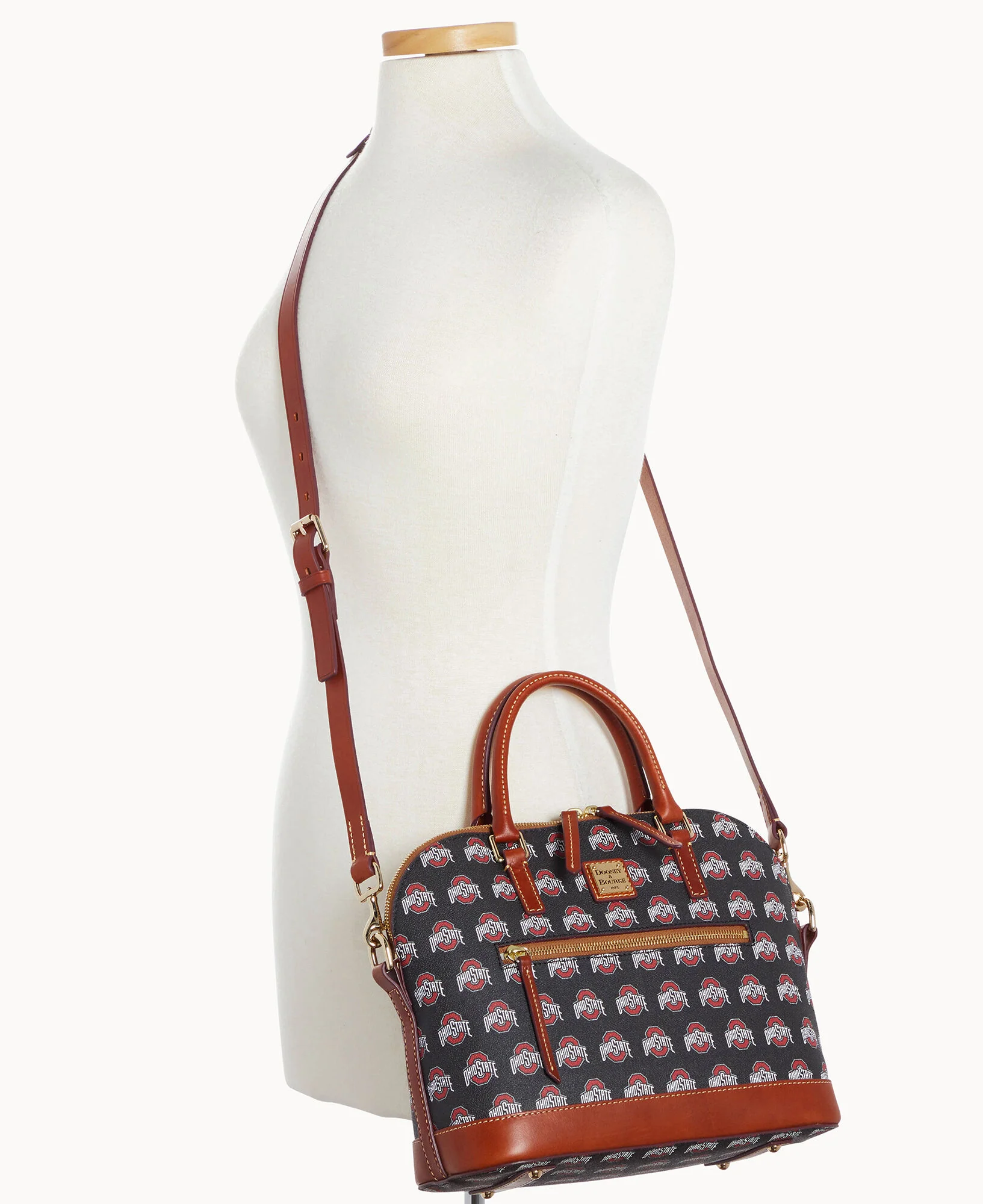 Collegiate Ohio State University Domed Zip Satchel - Image 4