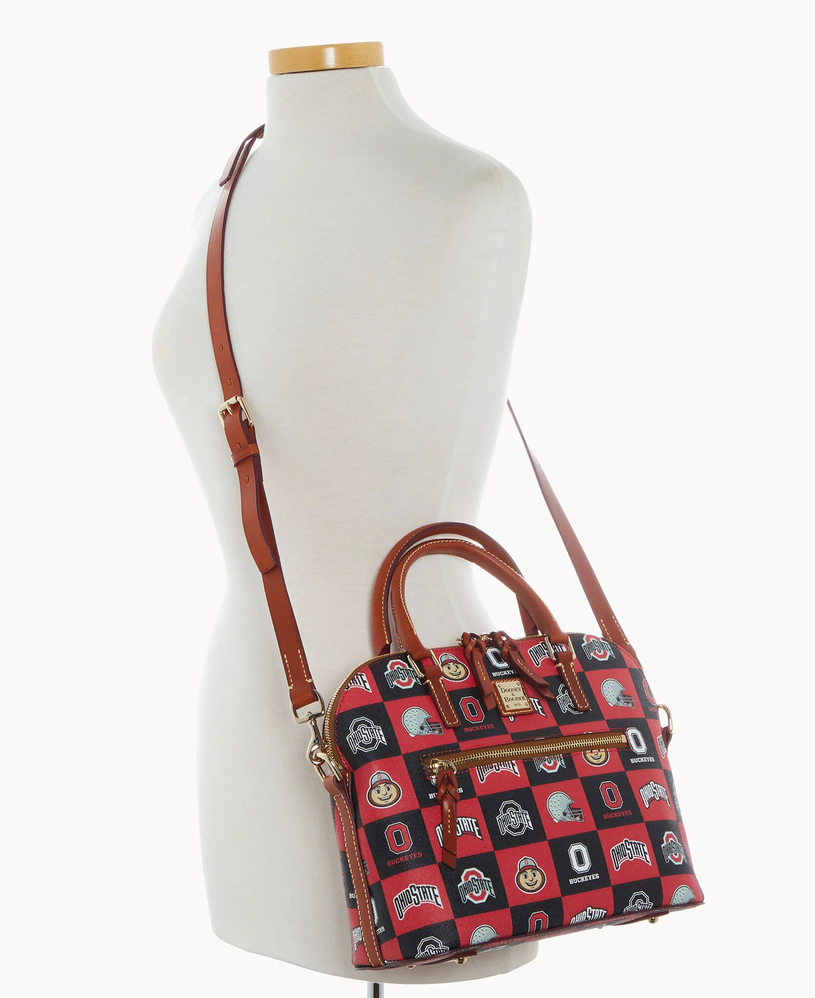 Collegiate Ohio State University Domed Zip Satchel - Image 4