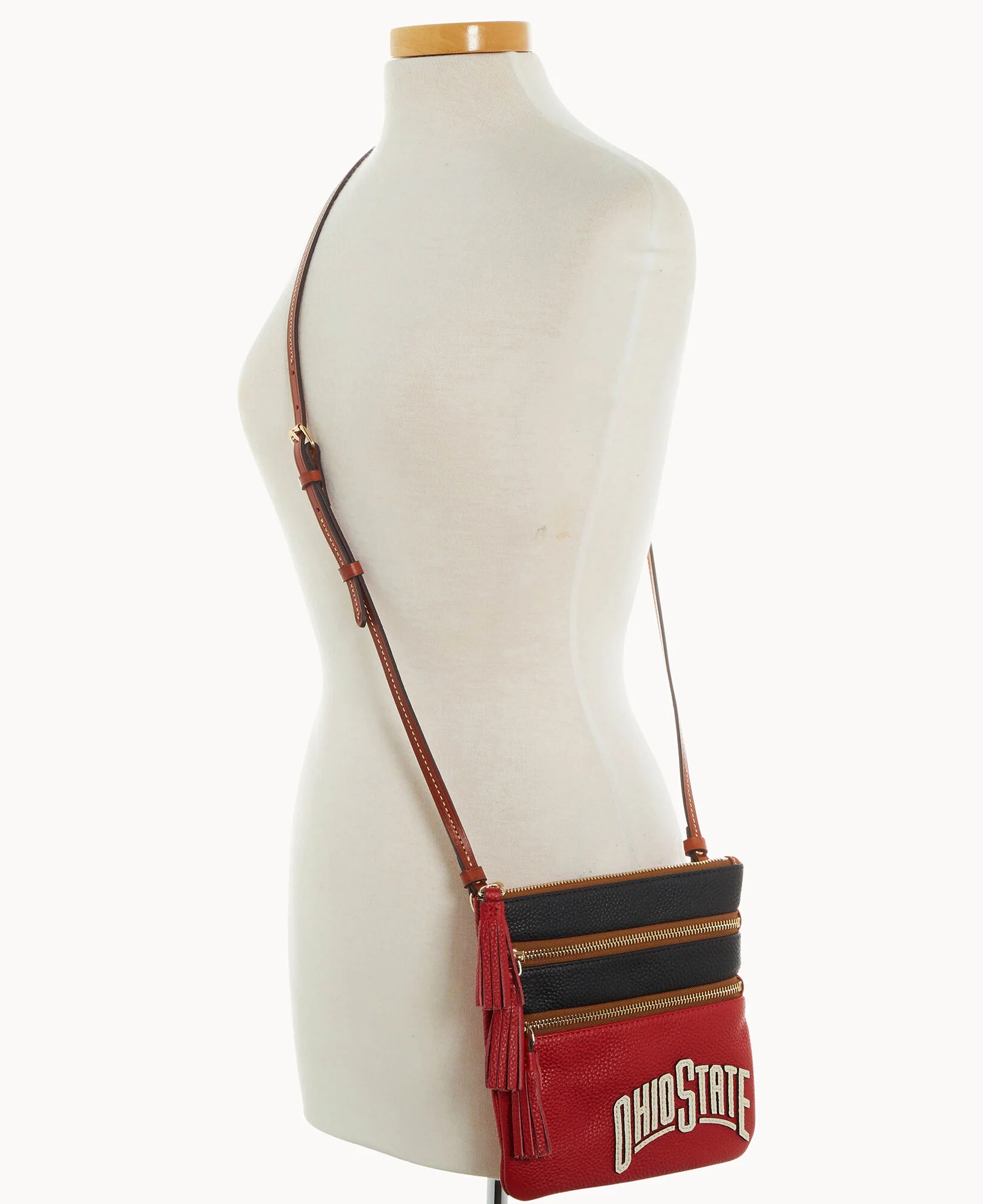 Collegiate Ohio State University Triple Zip Crossbody - Image 5