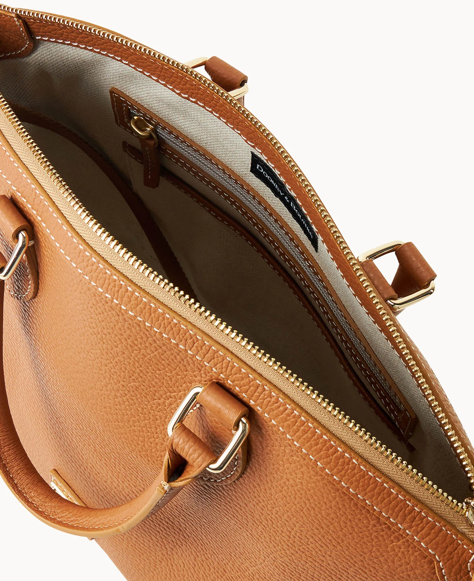 Lucca Leather Domed Satchel - Image 6