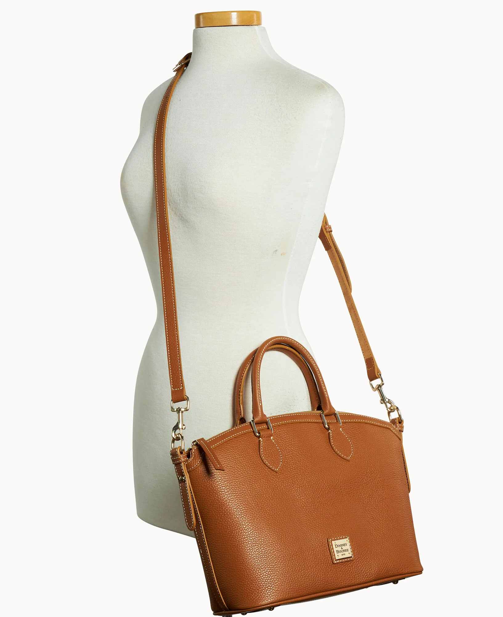 Lucca Leather Domed Satchel - Image 7