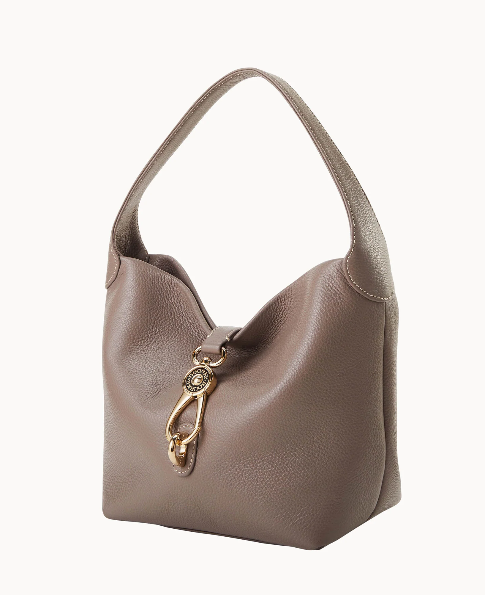 Lucca Leather Logo Lock Hobo - Image 14