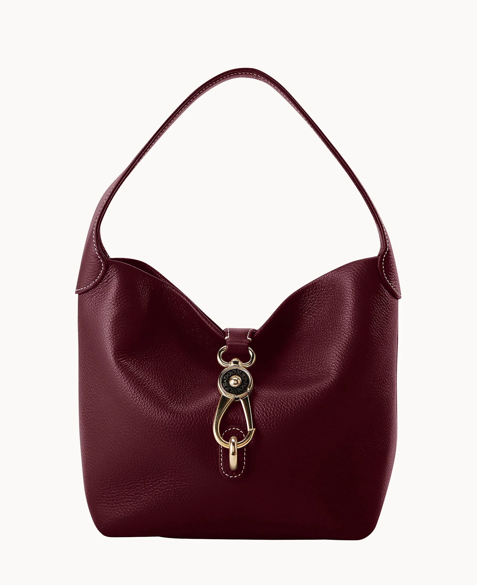 Lucca Leather Logo Lock Hobo - Image 25