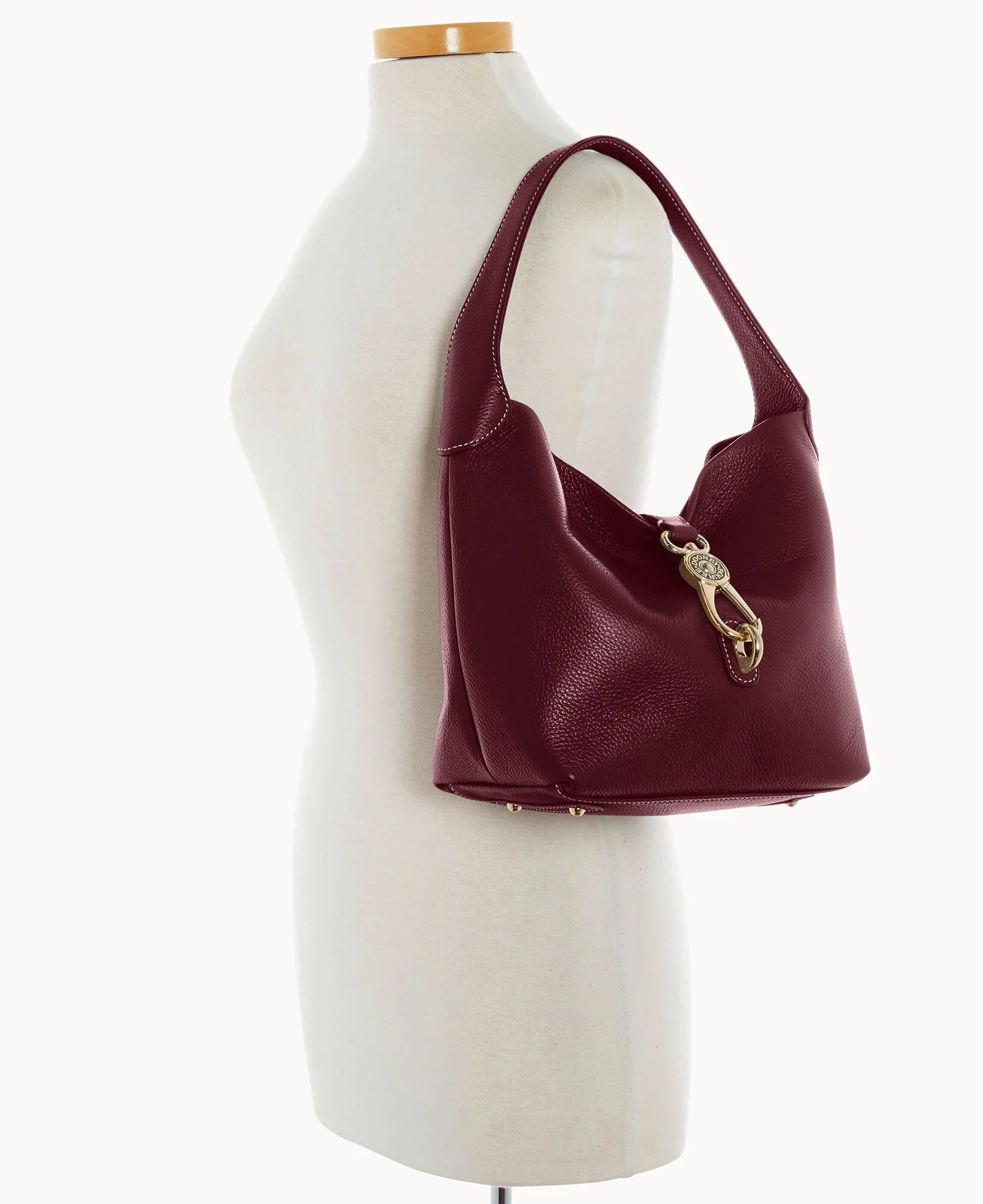 Lucca Leather Logo Lock Hobo - Image 28