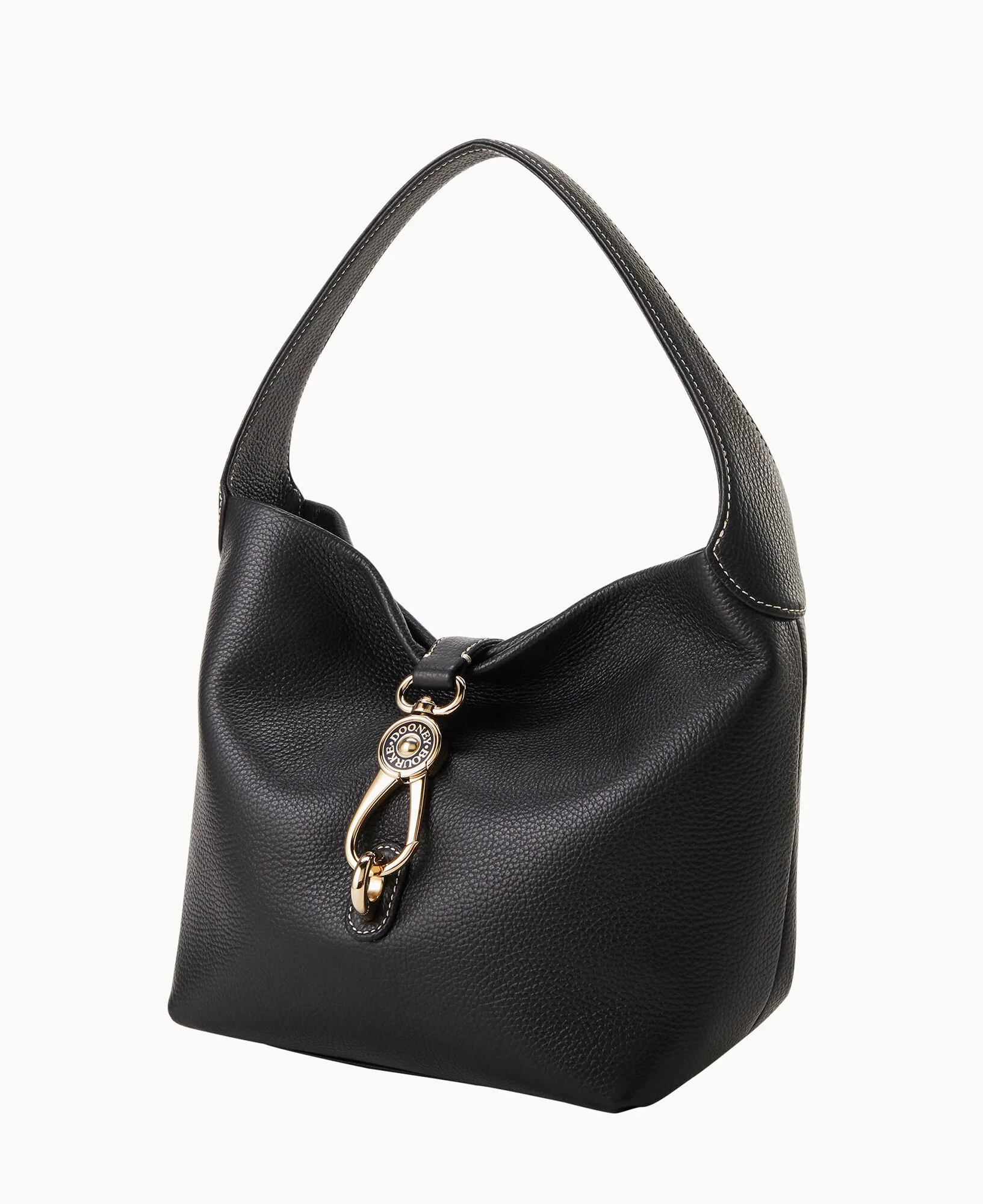Lucca Leather Logo Lock Hobo - Image 38