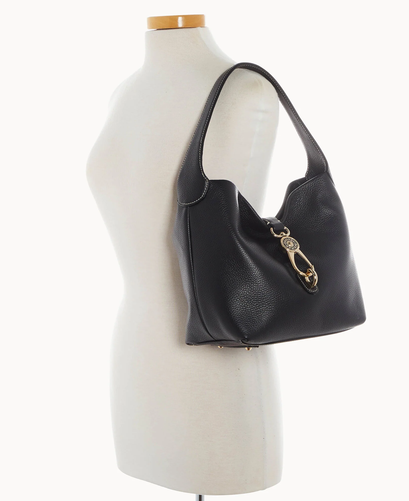 Lucca Leather Logo Lock Hobo - Image 40