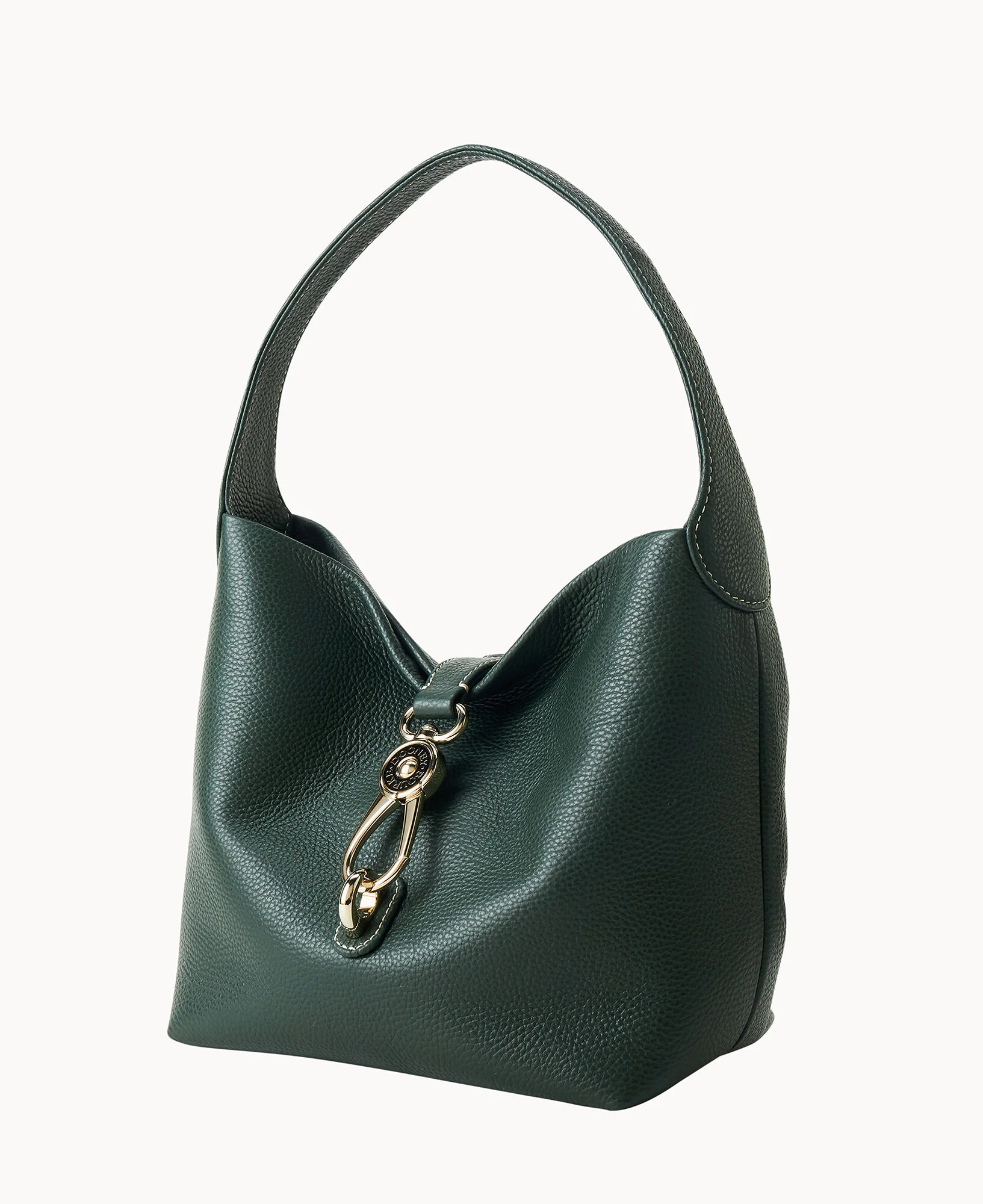 Lucca Leather Logo Lock Hobo - Image 44
