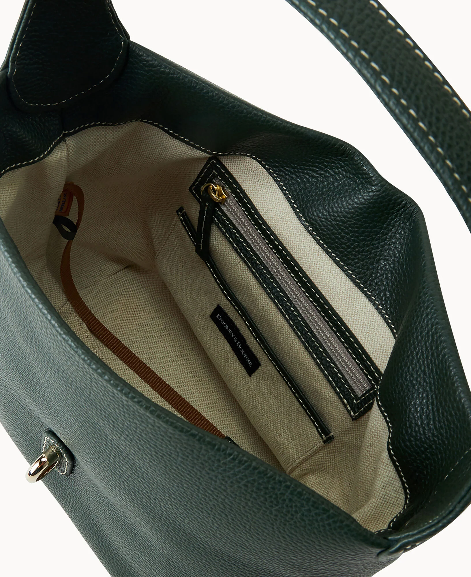Lucca Leather Logo Lock Hobo - Image 45