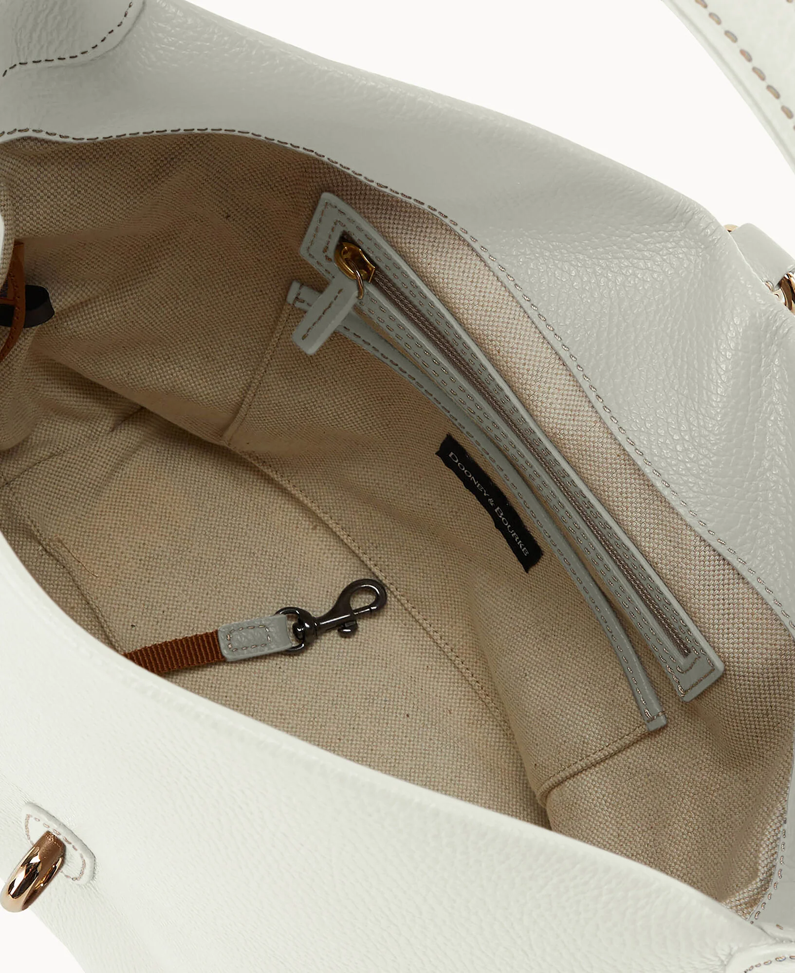 Lucca Leather Logo Lock Hobo - Image 49