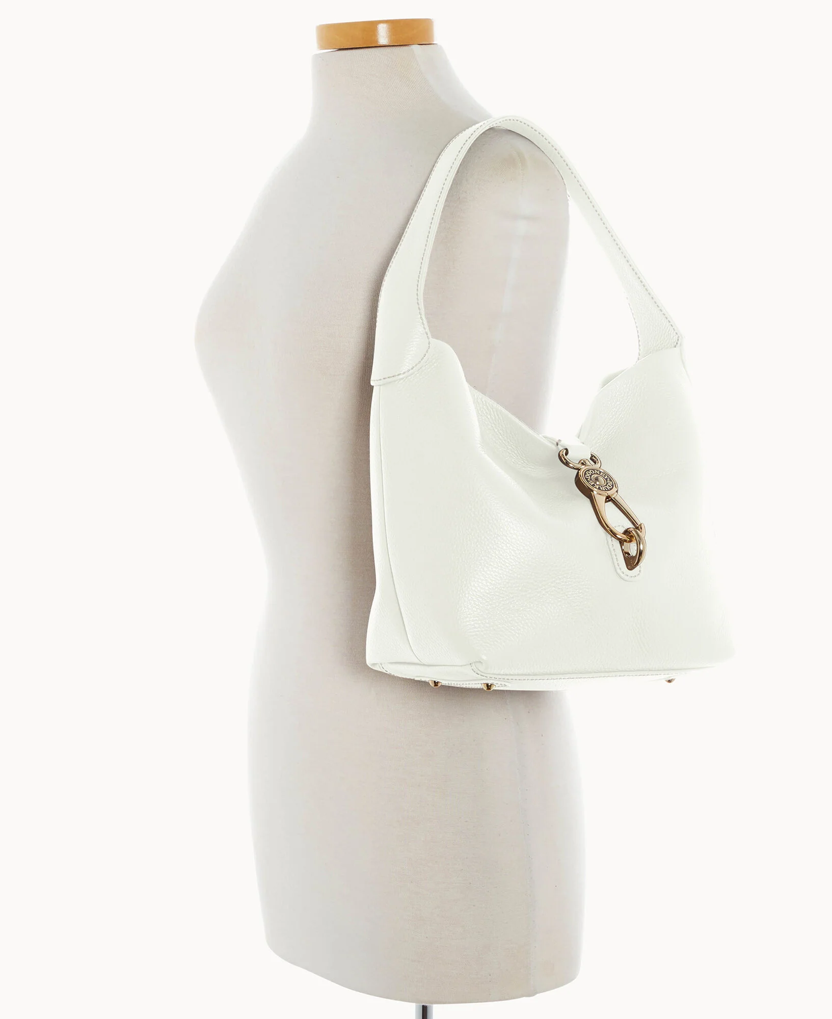 Lucca Leather Logo Lock Hobo - Image 50