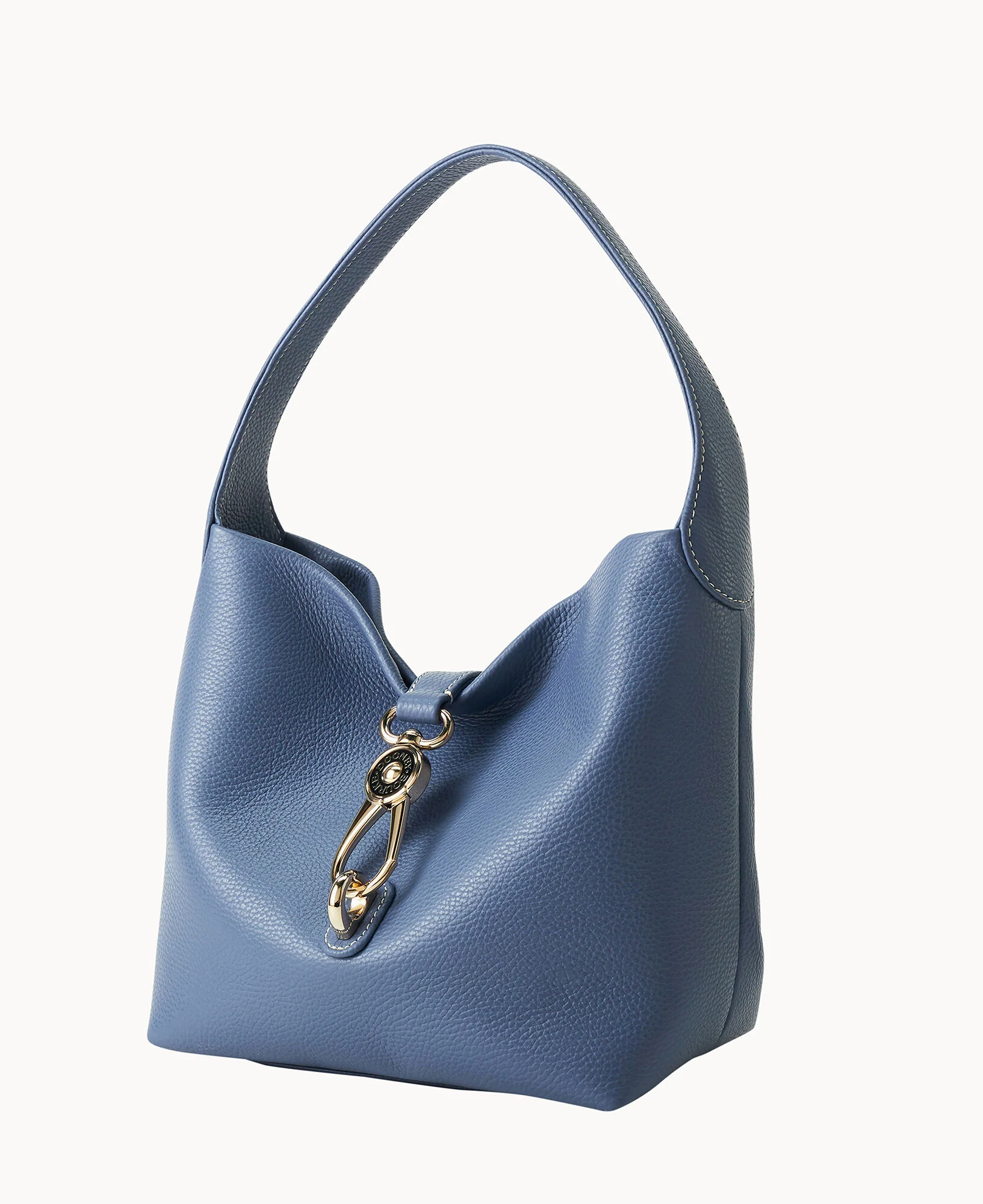 Lucca Leather Logo Lock Hobo - Image 52