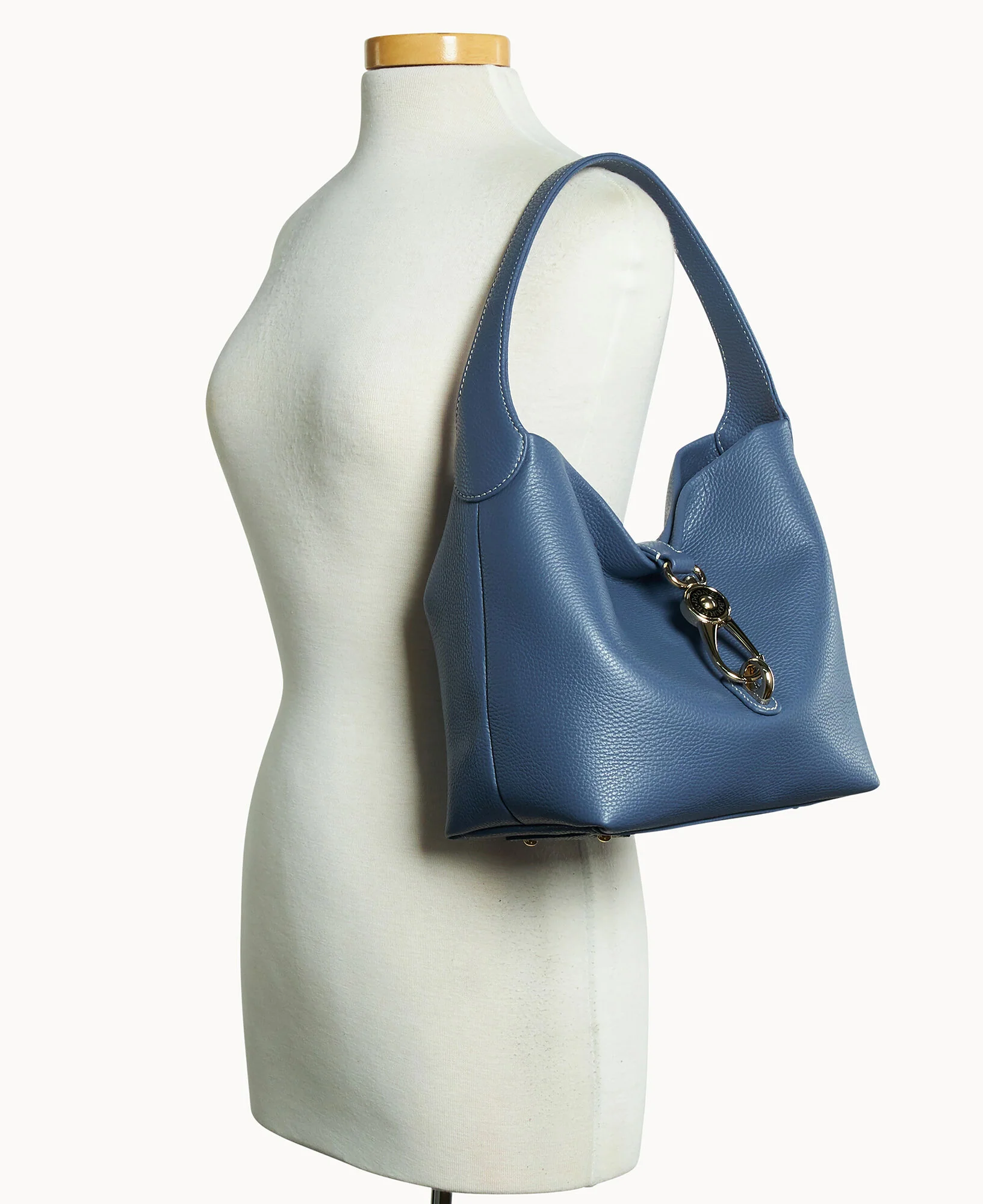 Lucca Leather Logo Lock Hobo - Image 54