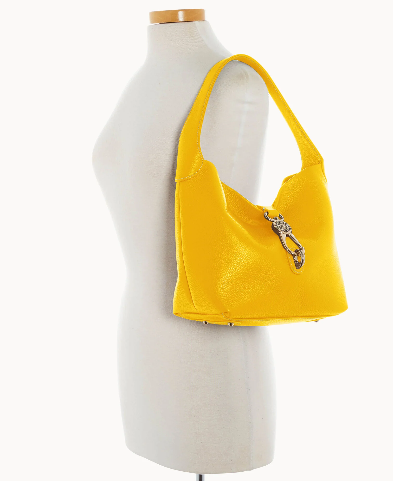 Lucca Leather Logo Lock Hobo - Image 58