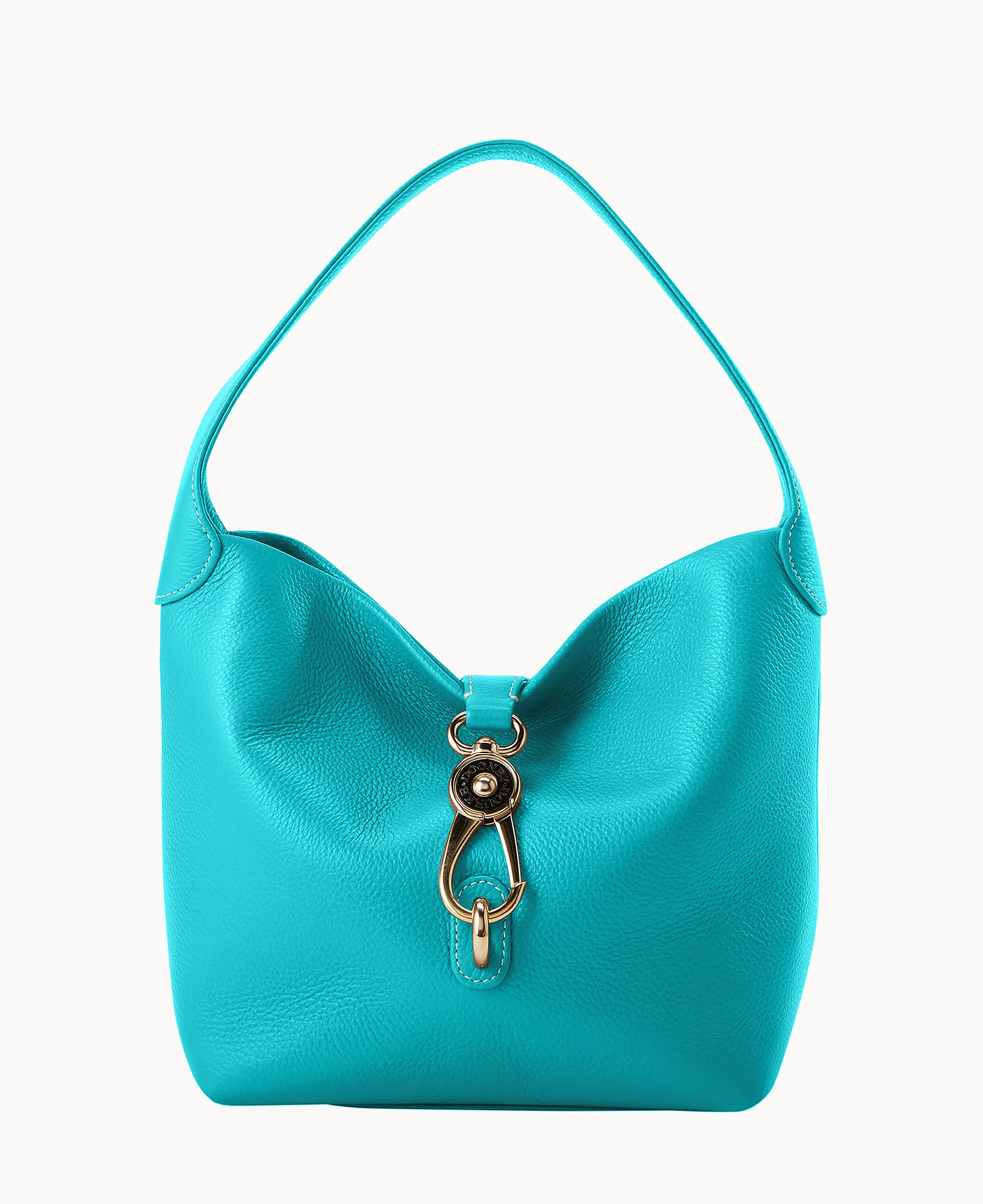 Lucca Leather Logo Lock Hobo - Image 59
