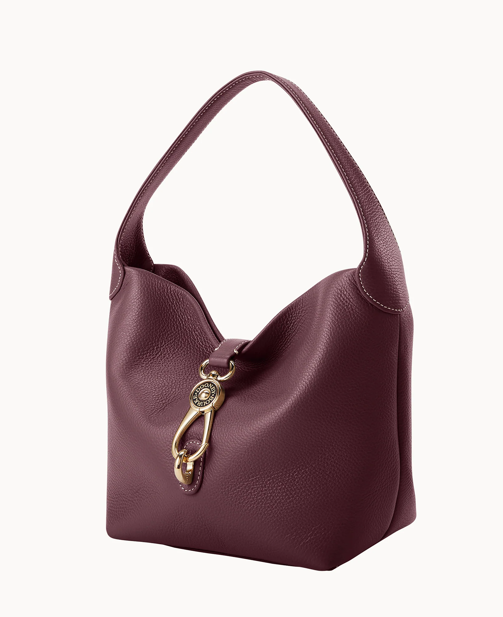 Lucca Leather Logo Lock Hobo - Image 63