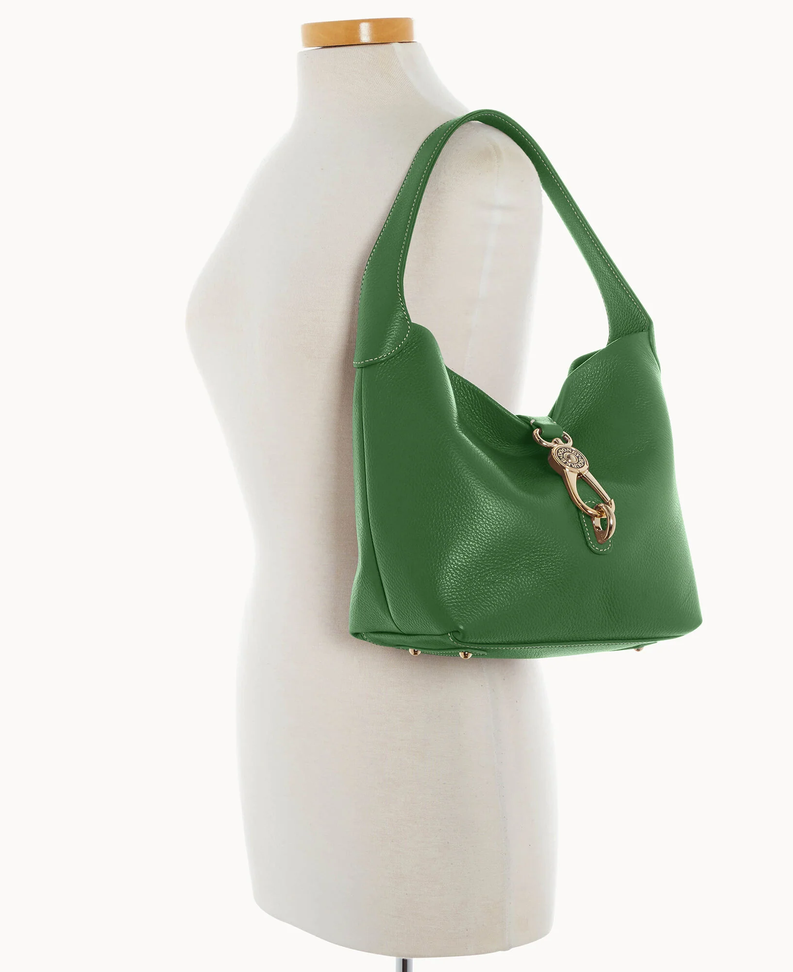 Lucca Leather Logo Lock Hobo - Image 72