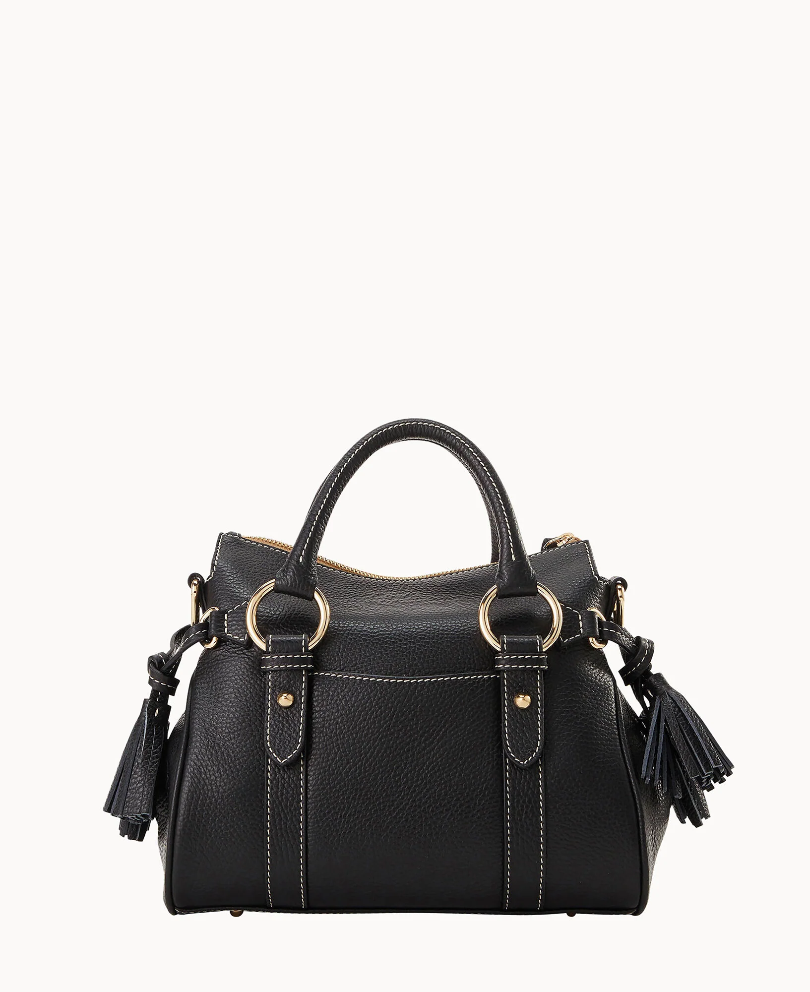 Lucca Leather Satchel With Pocket - Image 4