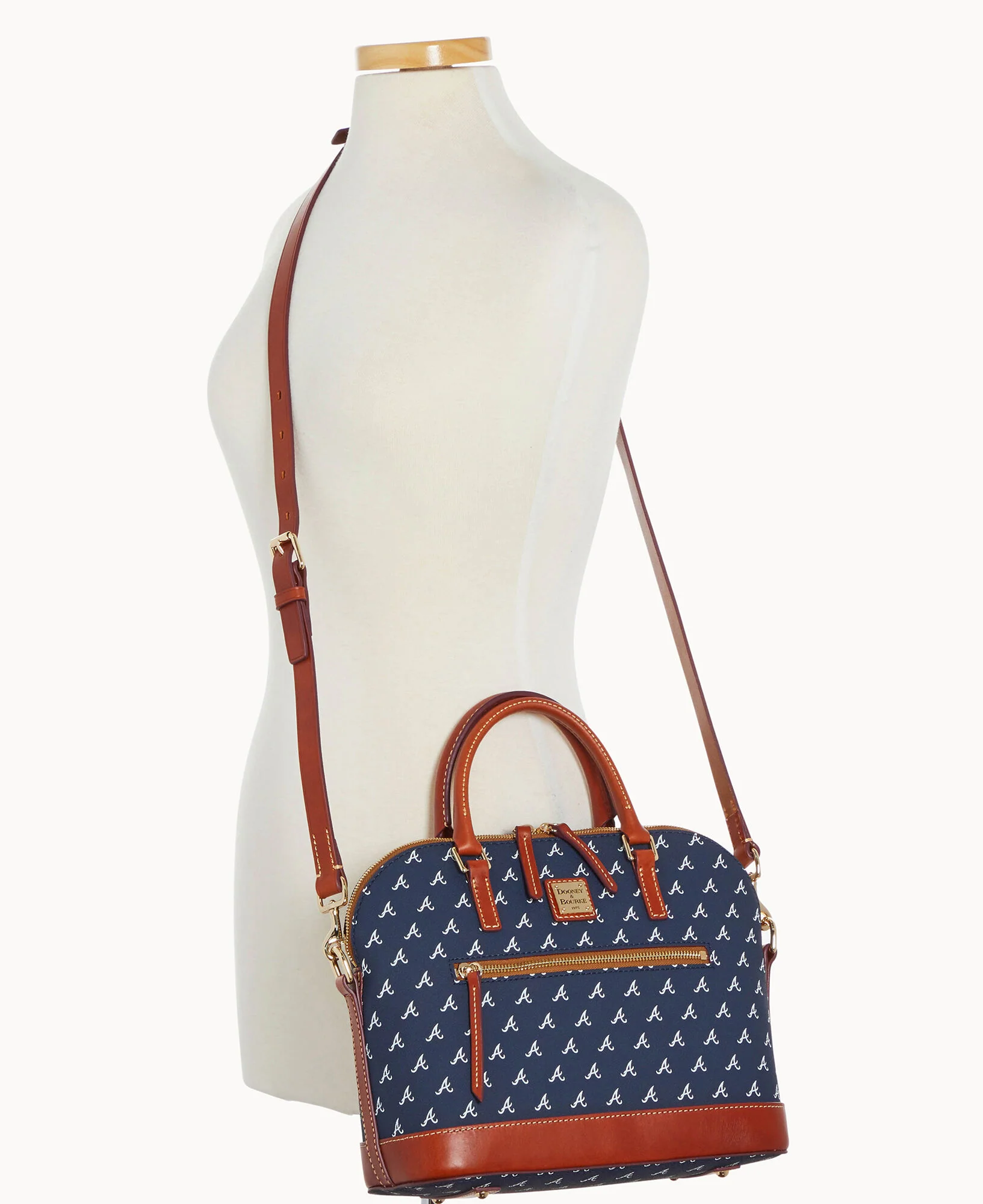 MLB Braves Domed Zip Satchel - Image 3