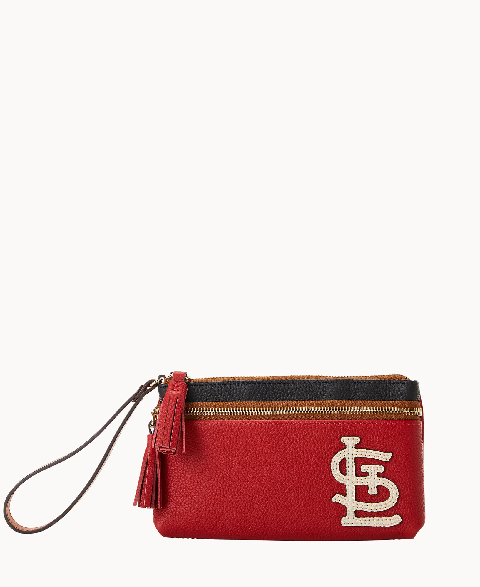 MLB Cardinals Double Zip Wristlet