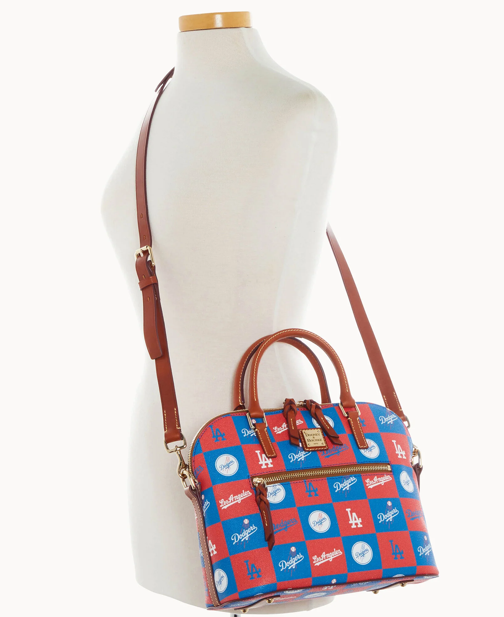MLB Dodgers Domed Zip Satchel - Image 3