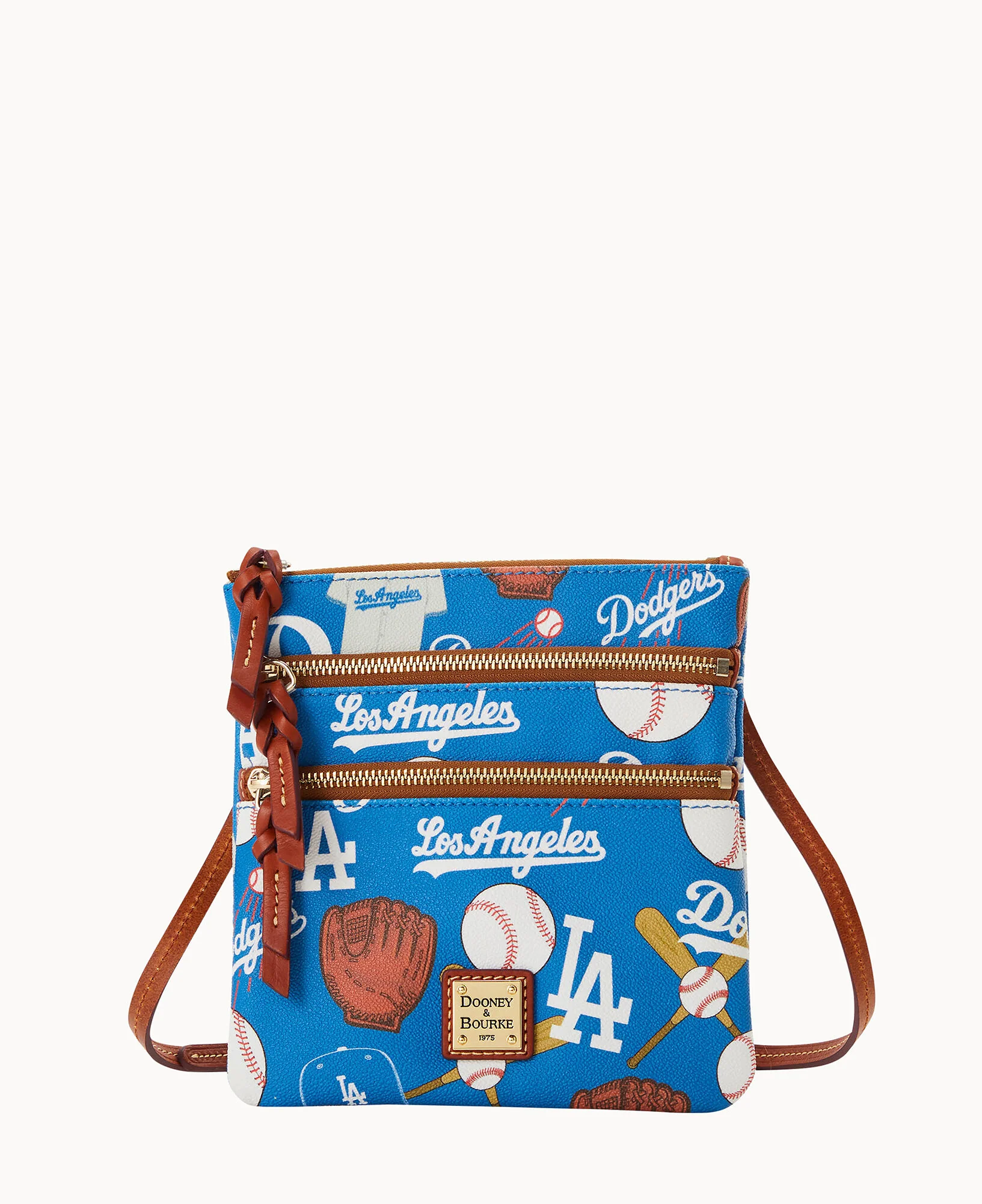 MLB Dodgers Triple Zip Crossbody