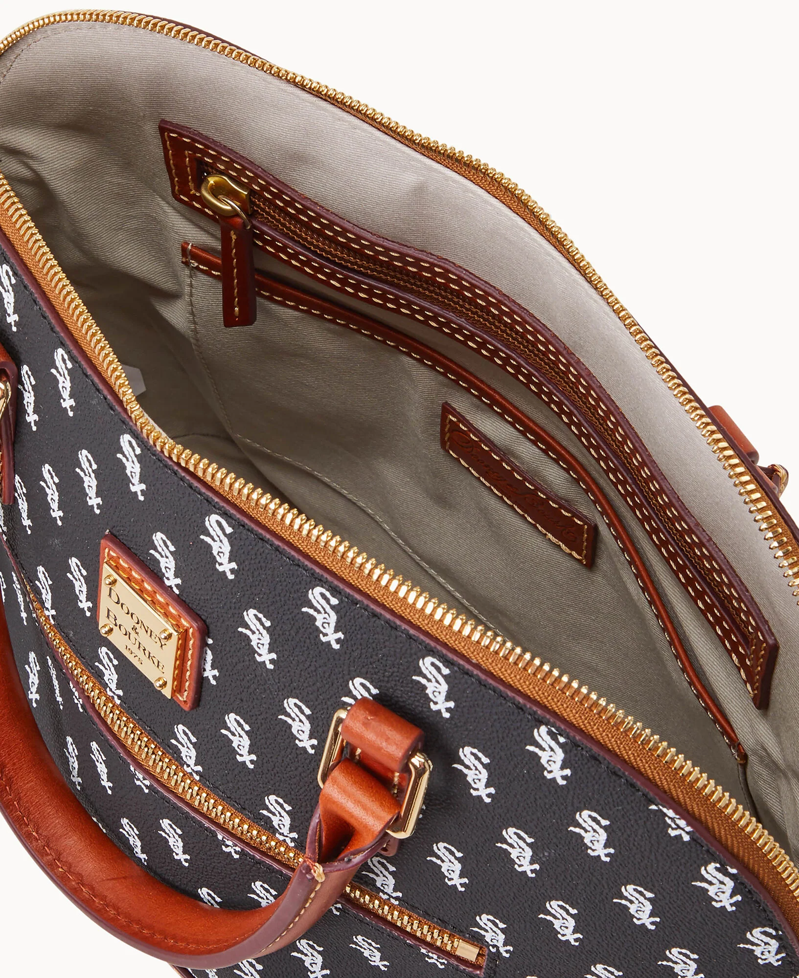 MLB White Sox Domed Zip Satchel - Image 3