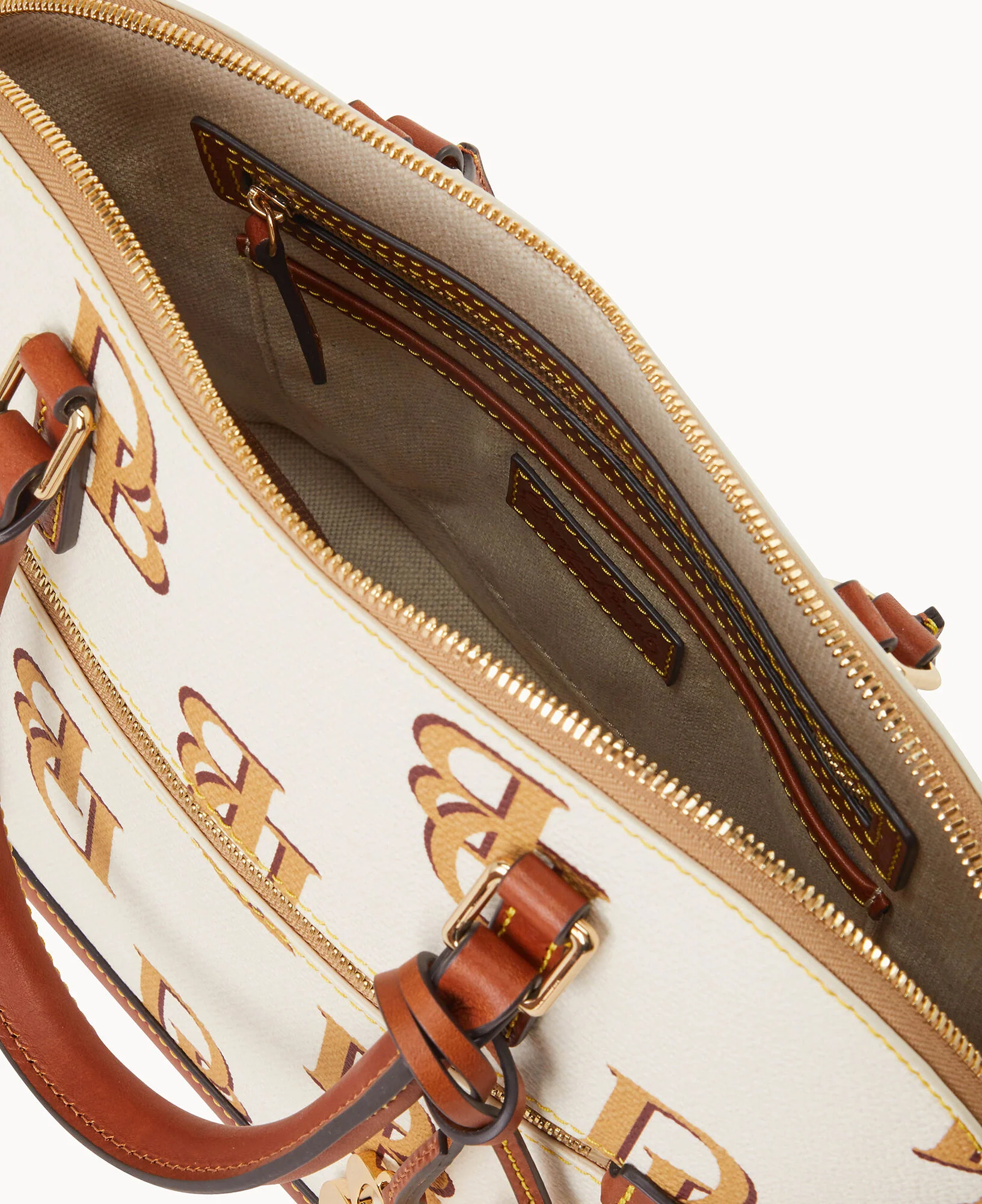 Monogram Domed Zip Satchel - Image 3