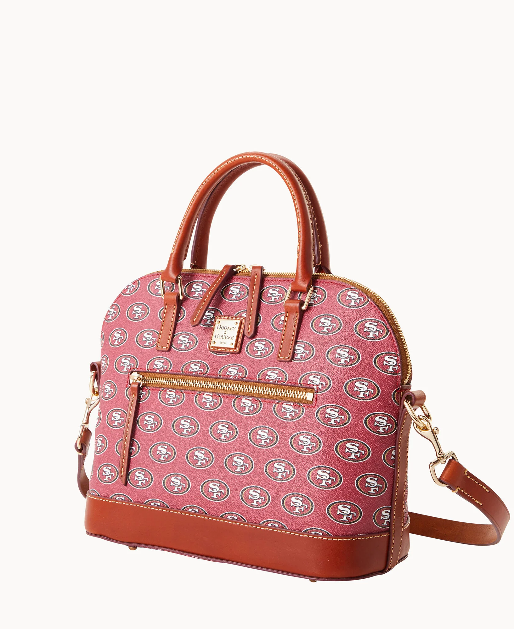 NFL 49Ers Domed Zip Satchel - Image 2