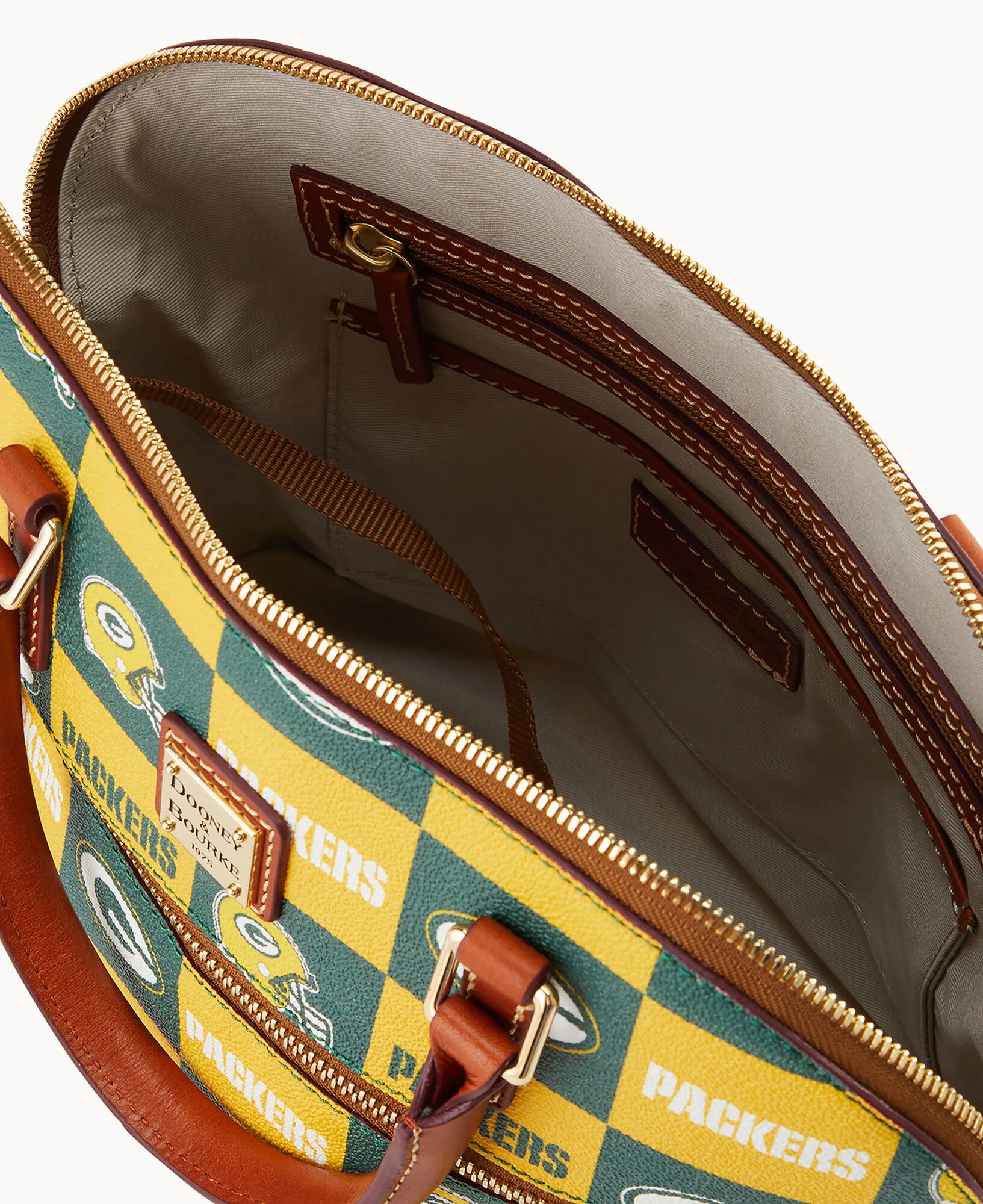NFL Packers Domed Zip Satchel - Image 3