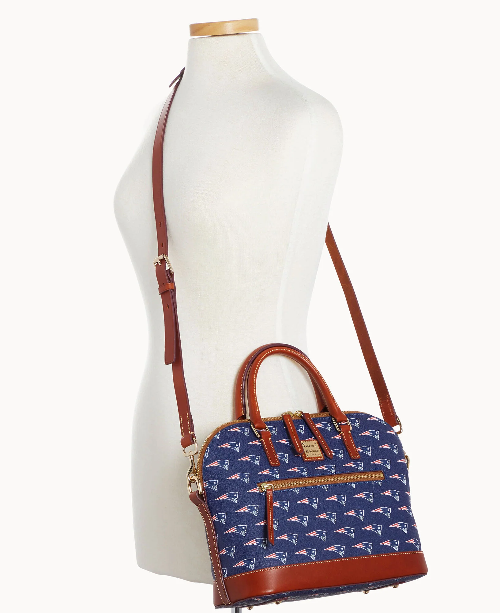 NFL Patriots Domed Zip Satchel - Image 4
