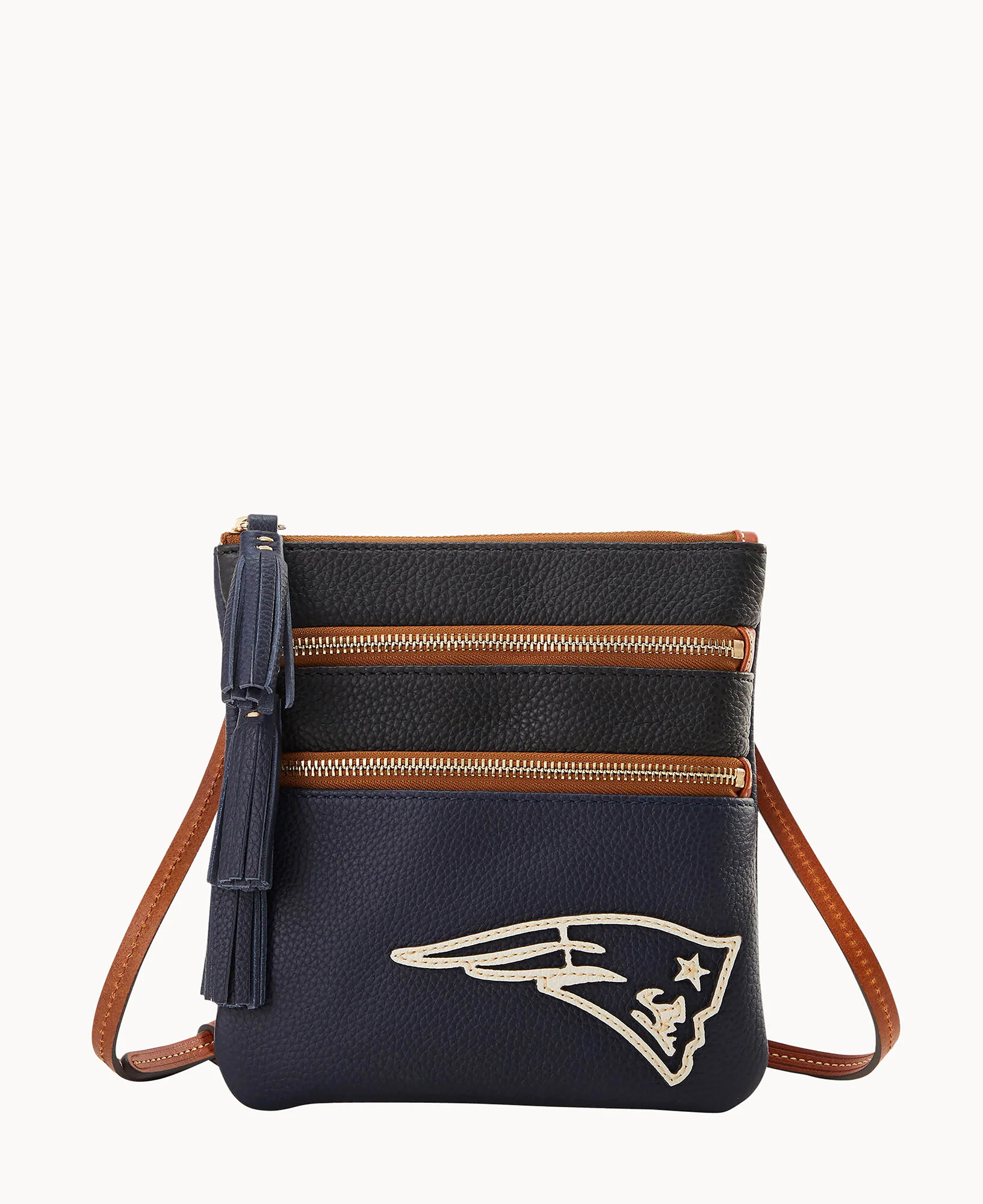 NFL Patriots Triple Zip Crossbody