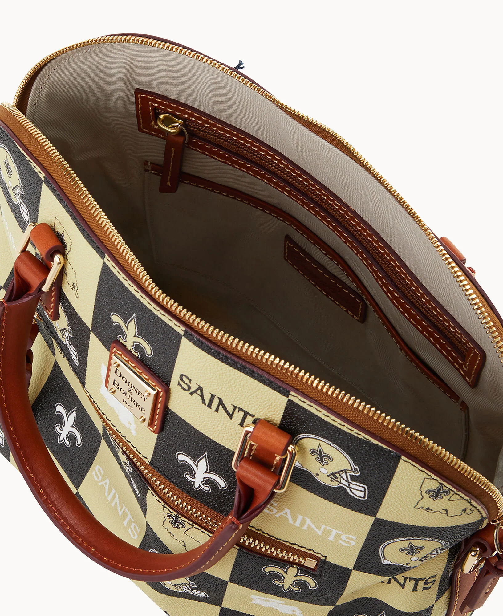 NFL Saints Domed Zip Satchel - Image 3