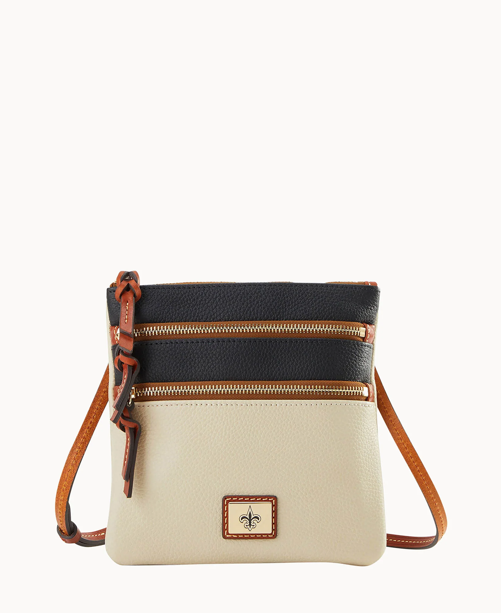 NFL Saints Triple Zip Crossbody