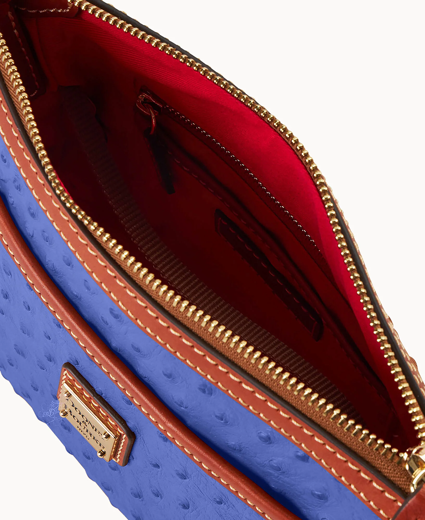 Ostrich East West Pocket Crossbody - Image 11