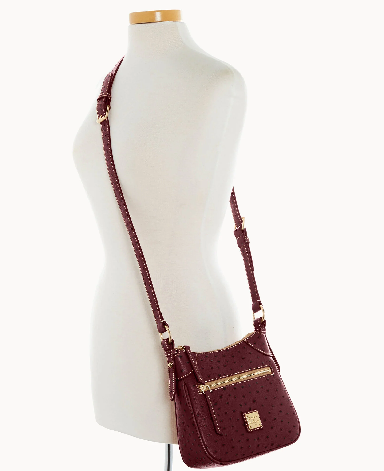 Ostrich Front Zip Crossbody - Image 30