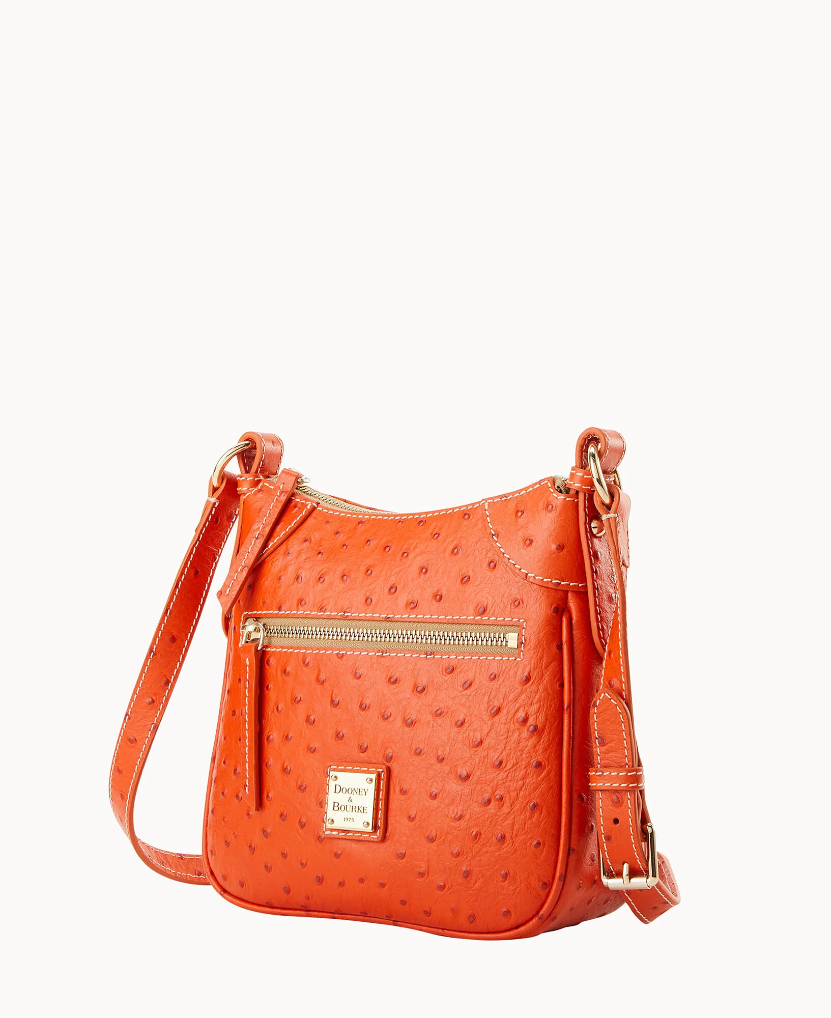 Ostrich Front Zip Crossbody - Image 8