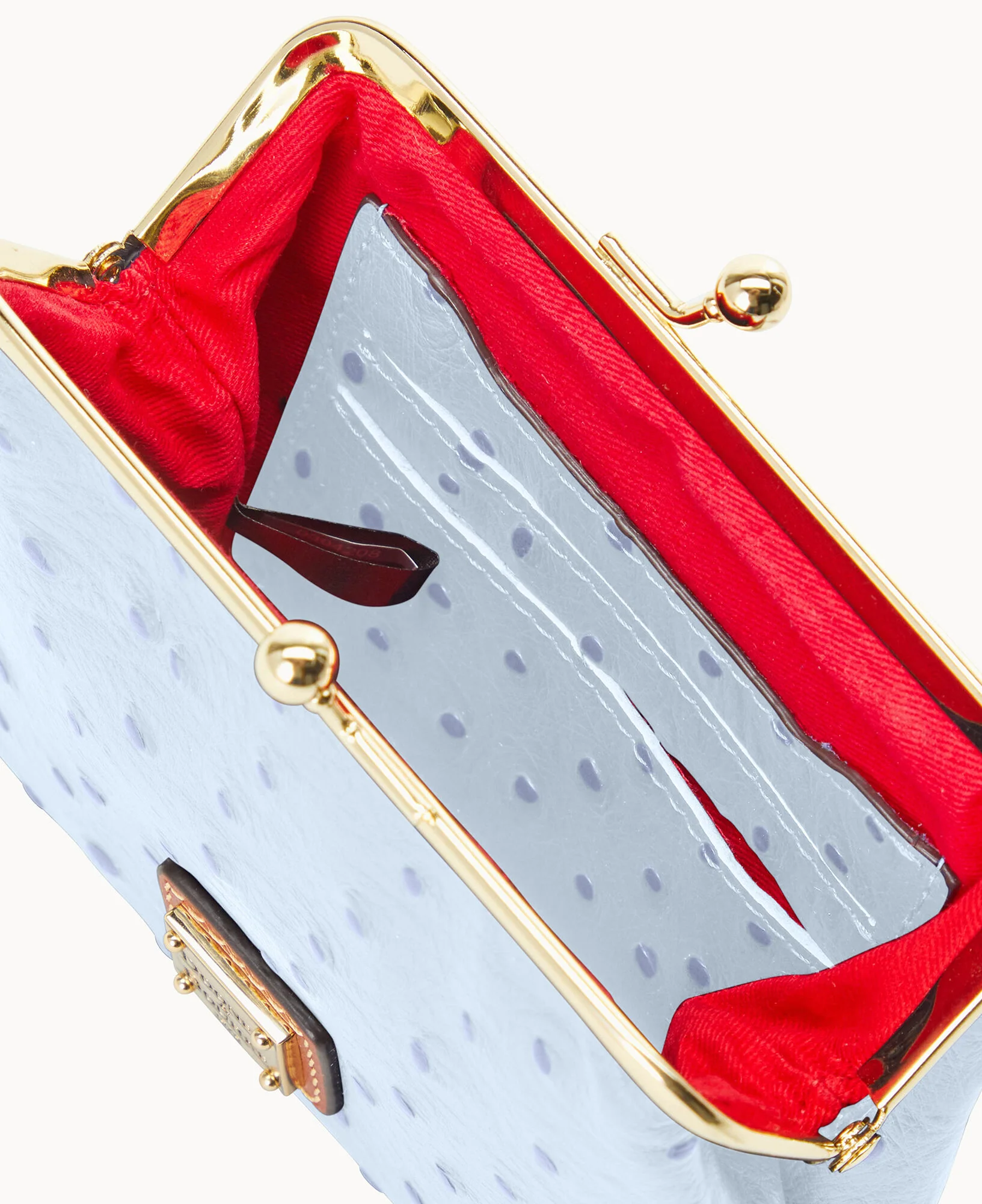 Ostrich Large Framed Purse - Image 11