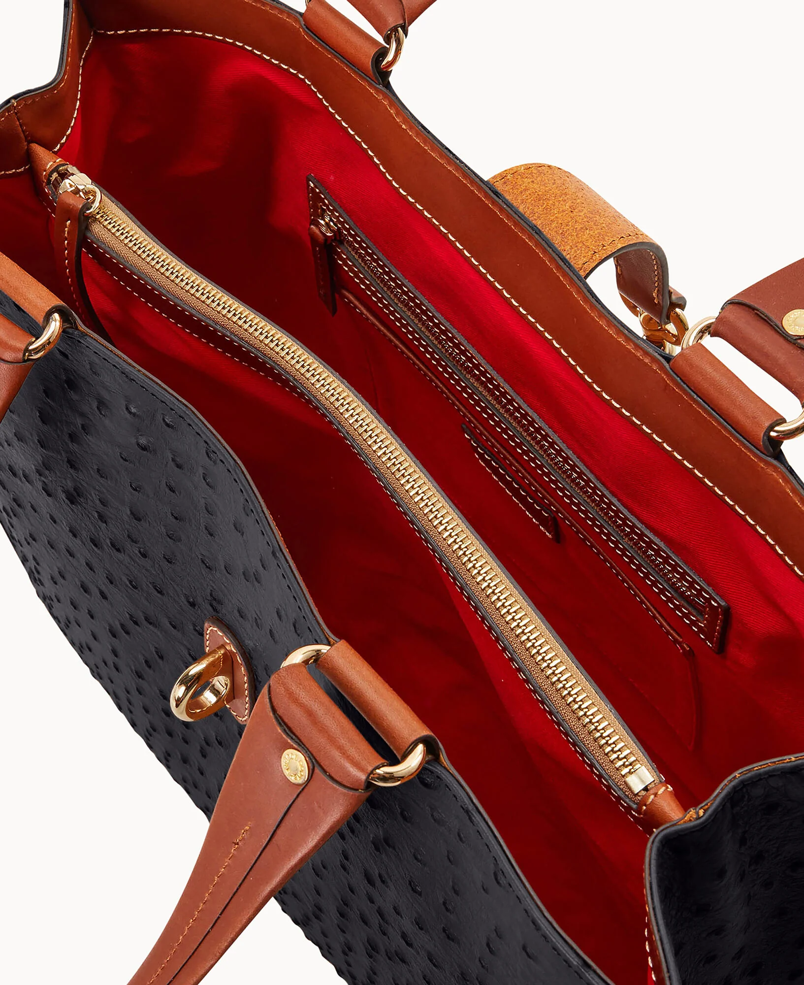 Ostrich Large Logo Lock Tote - Image 10