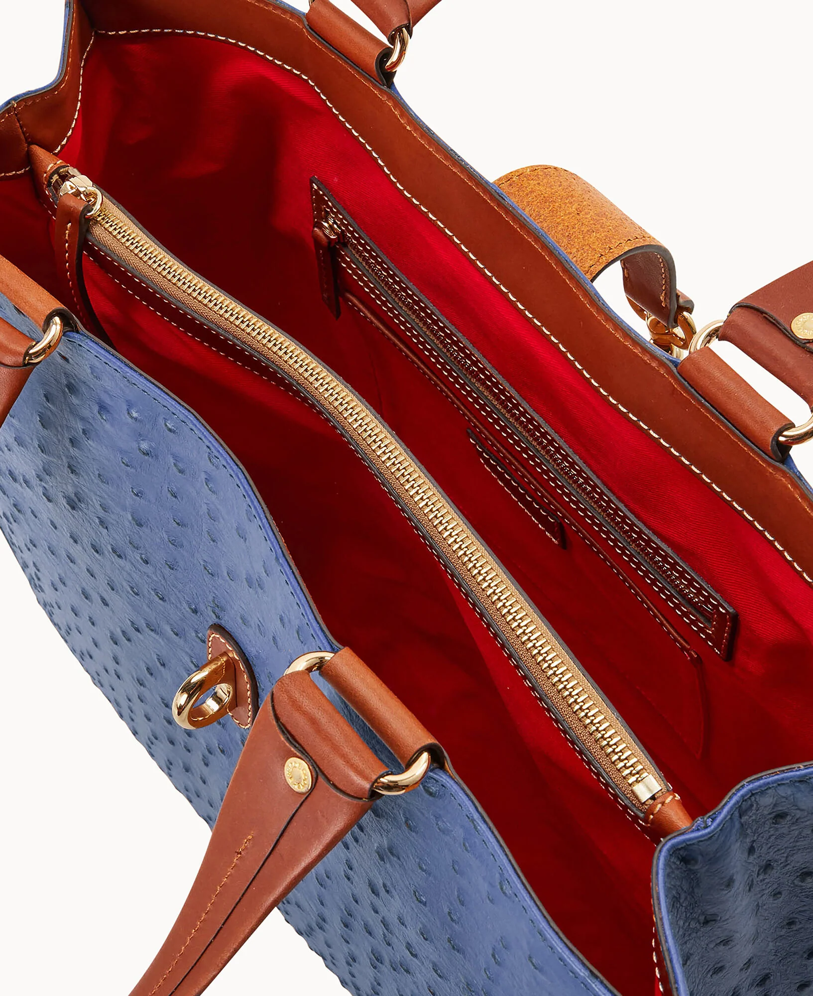 Ostrich Large Logo Lock Tote - Image 3