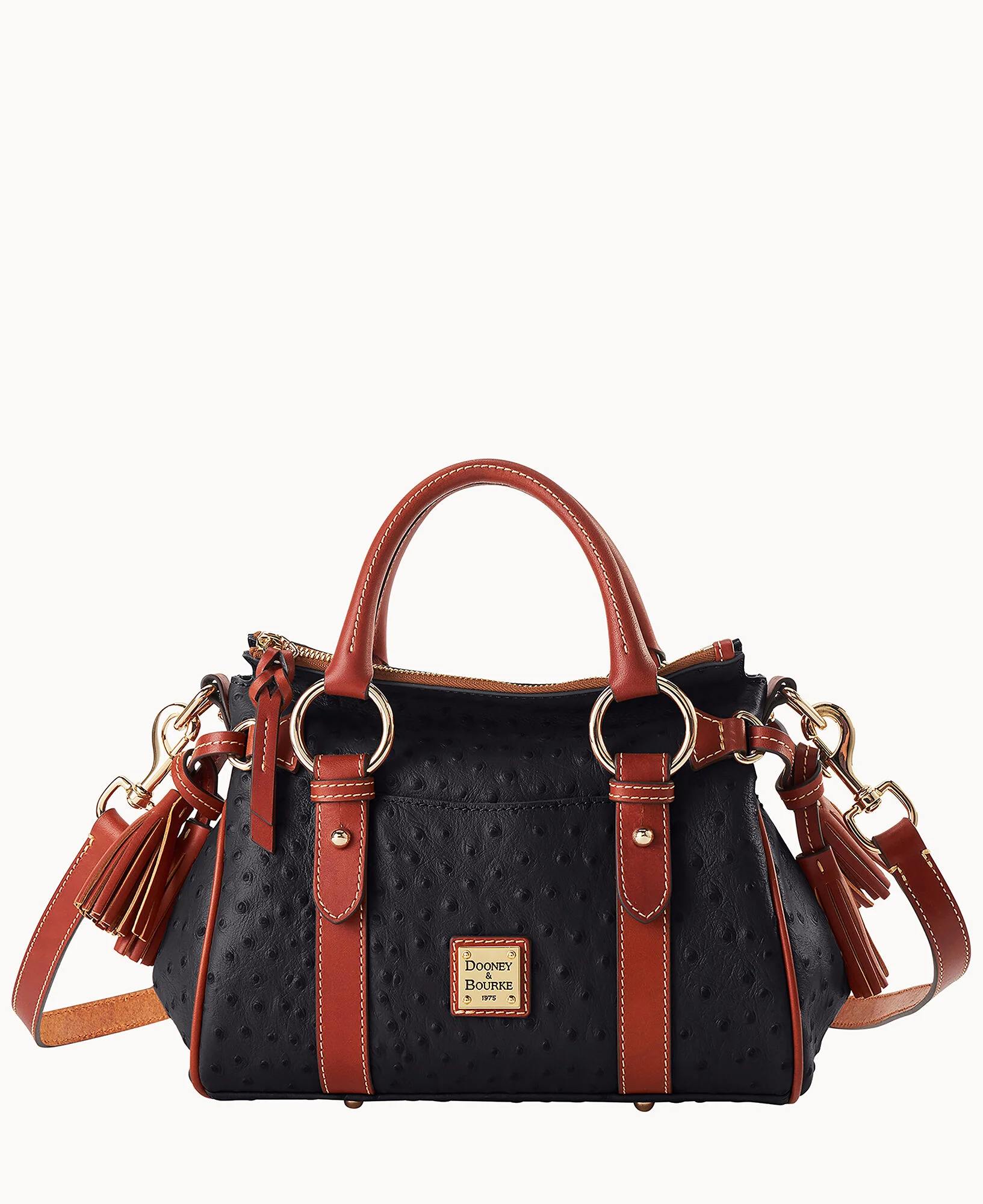 Ostrich Satchel With Pocket - Image 17