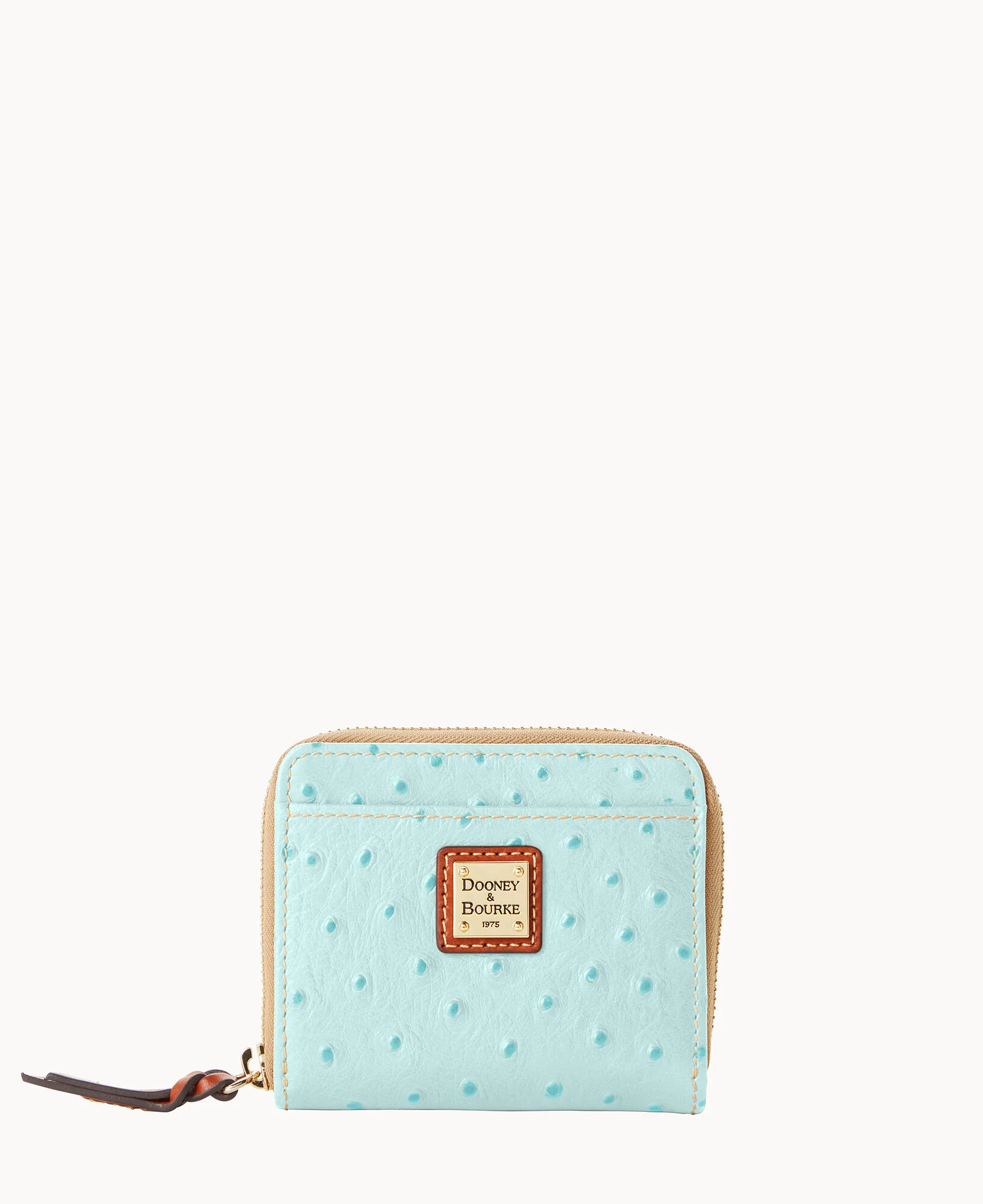 Ostrich Small Zip Around Wallet