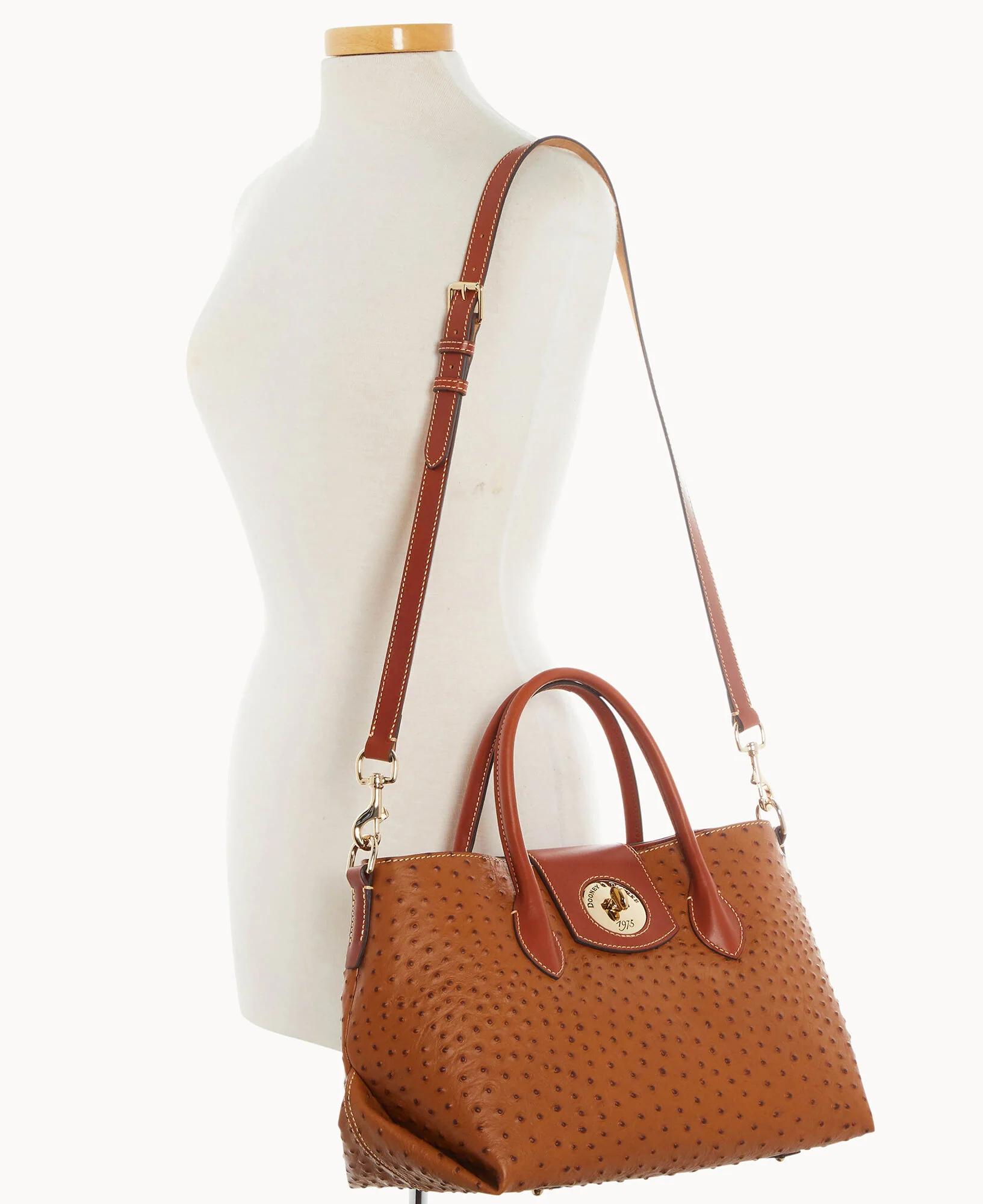Ostrich Turnlock Handle Tote 30 - Image 5