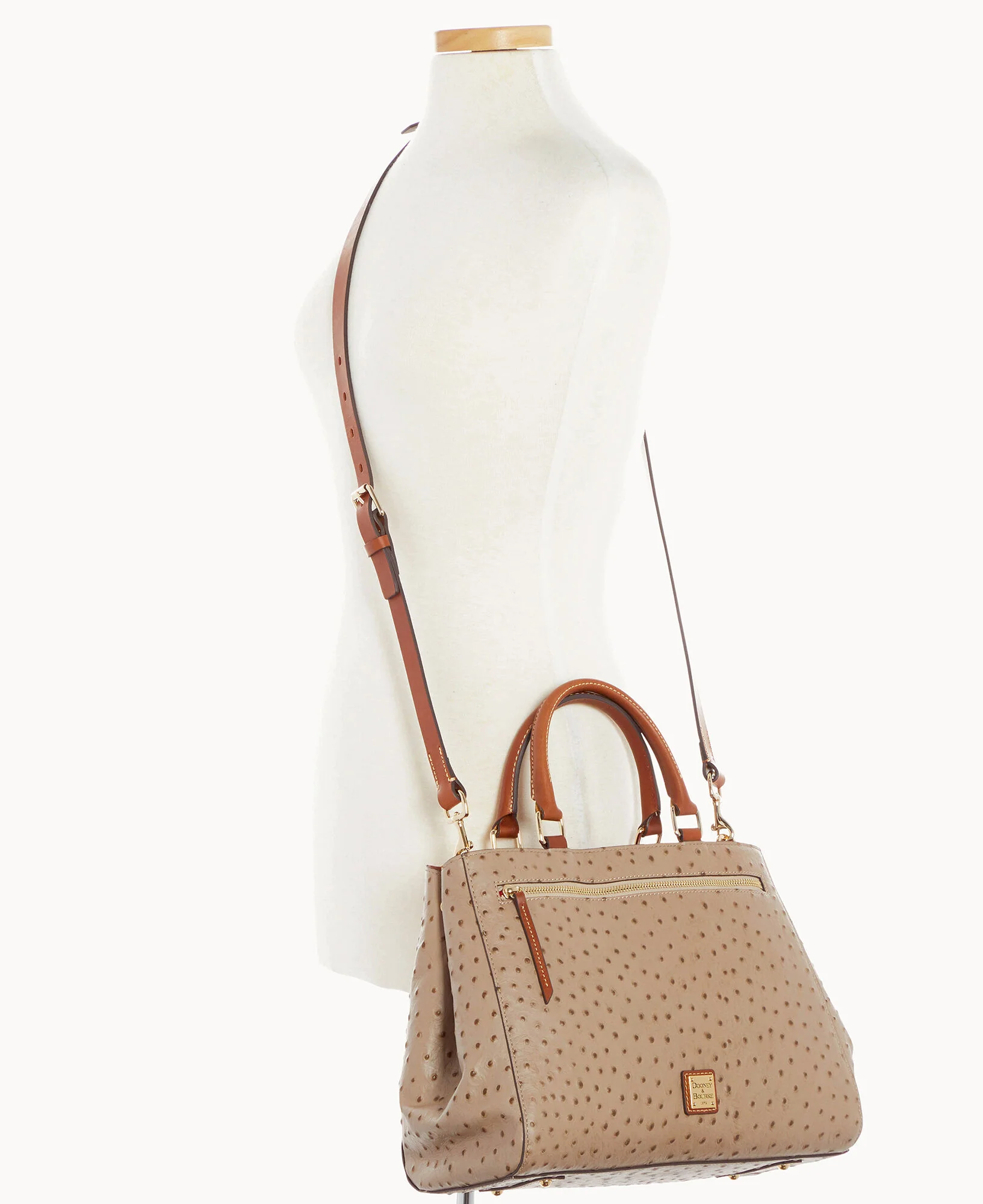 Ostrich Zip Satchel - Image 12